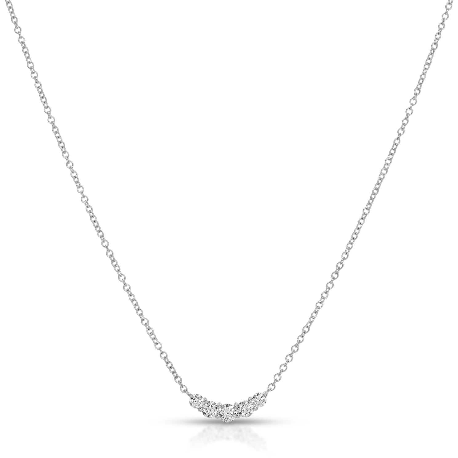 Graduated Diamond Arc Necklace