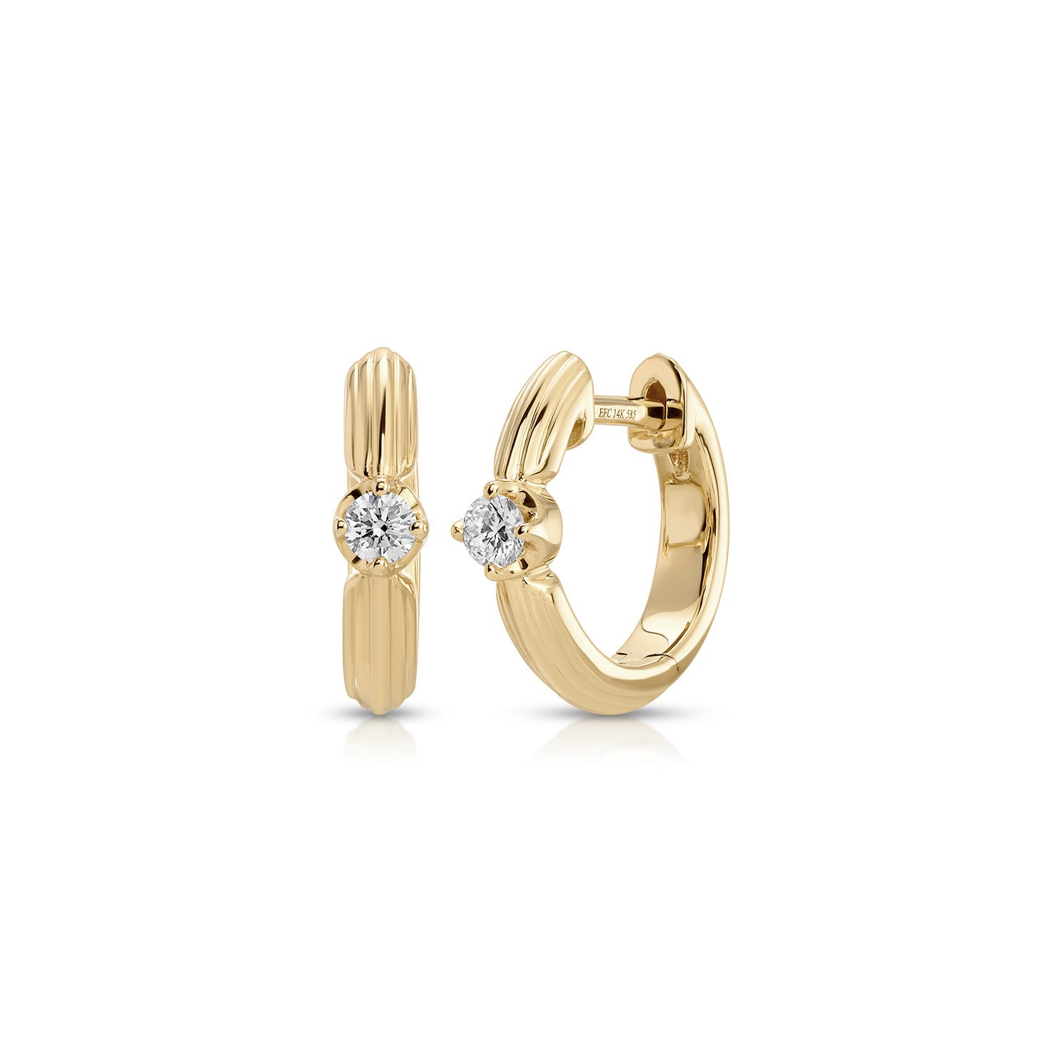 Diamond Zoe Huggie Earrings