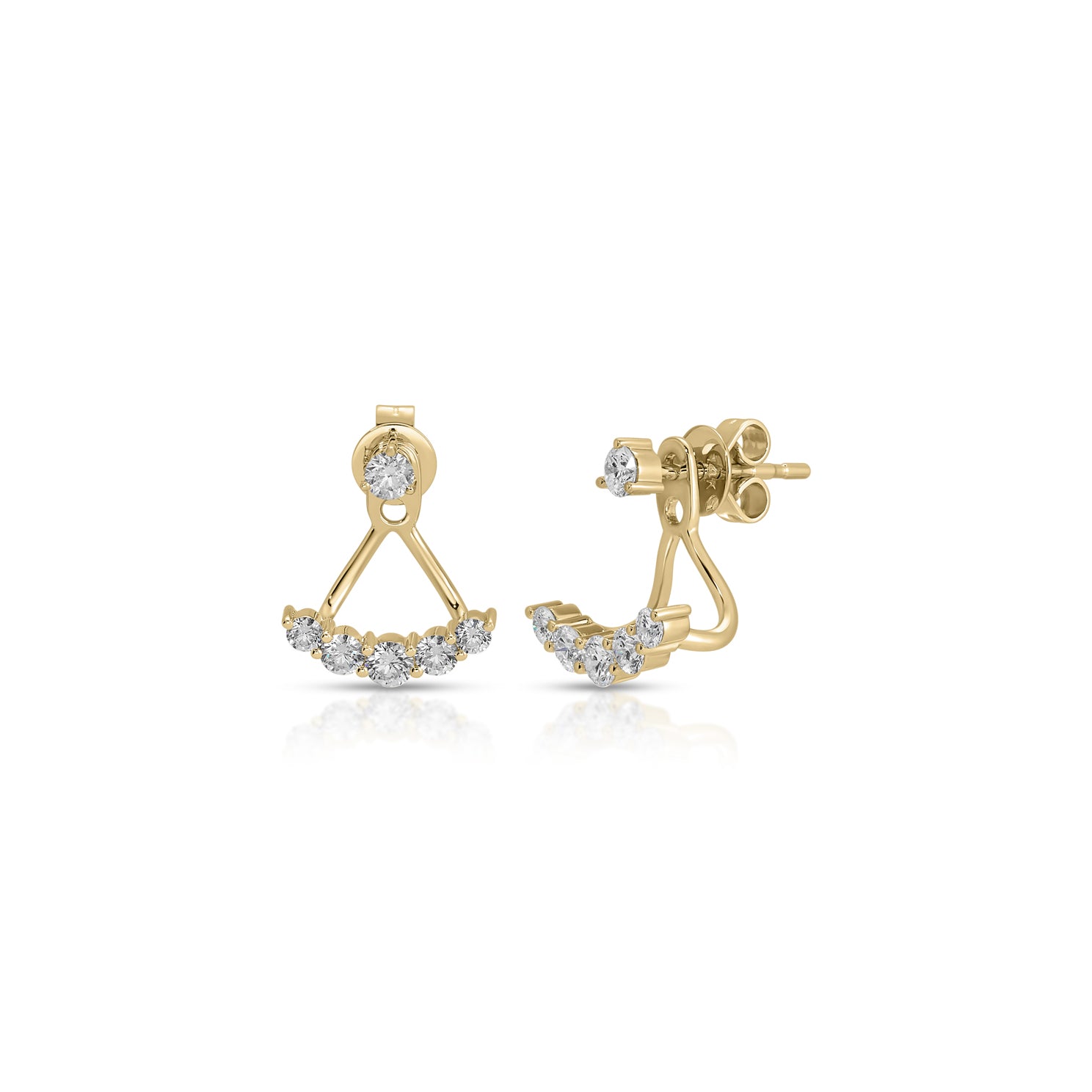 Graduated Diamond Ear Jackets