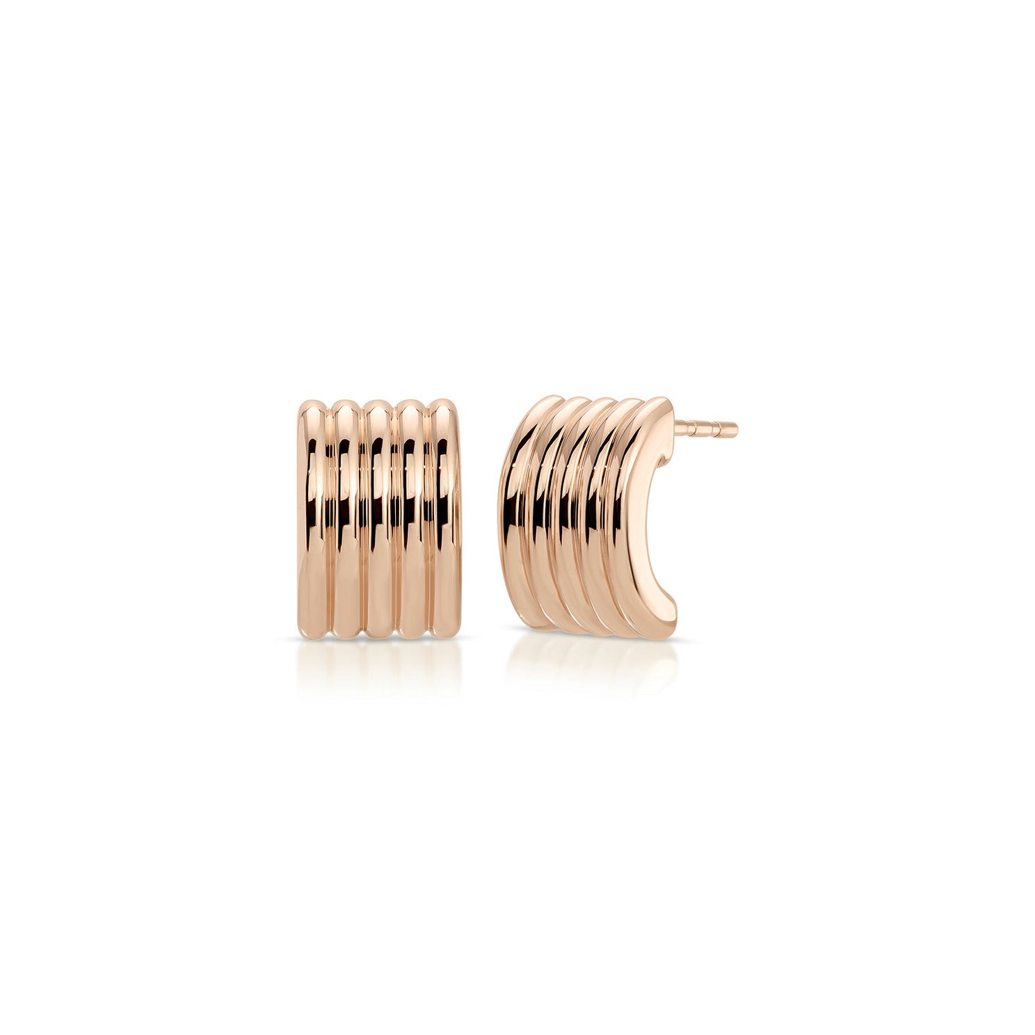 Jumbo Fluted Stud Earrings