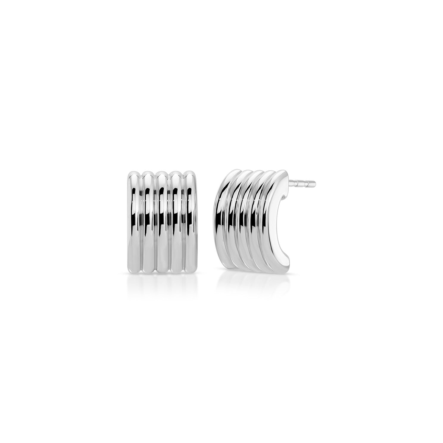 Jumbo Fluted Stud Earrings