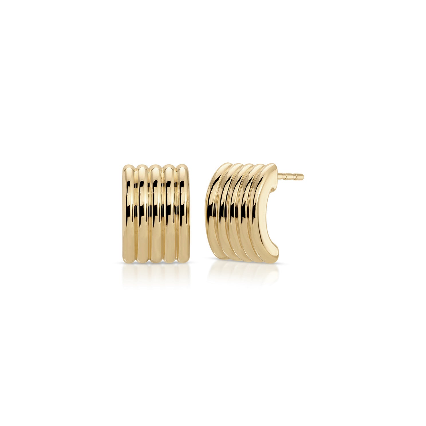 Jumbo Fluted Stud Earrings