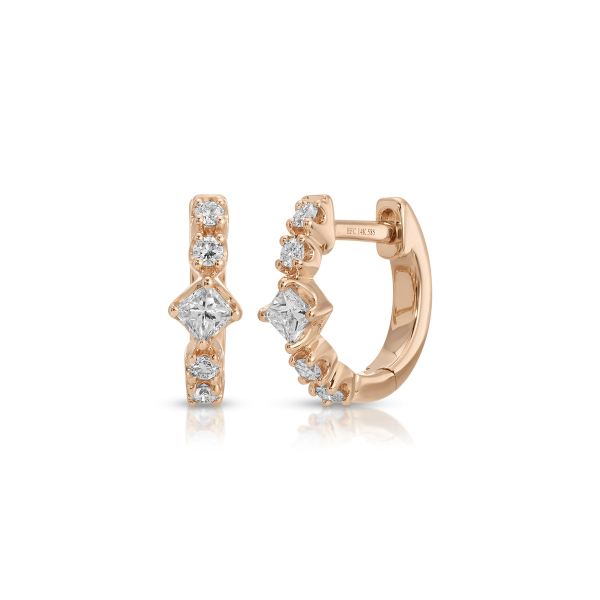 Diamond Kate Mini Huggie Earrings