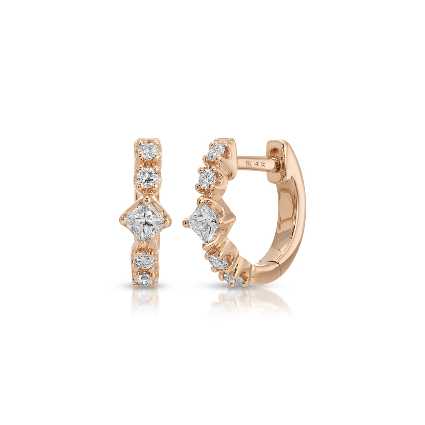 Diamond Kate Mini Huggie Earrings