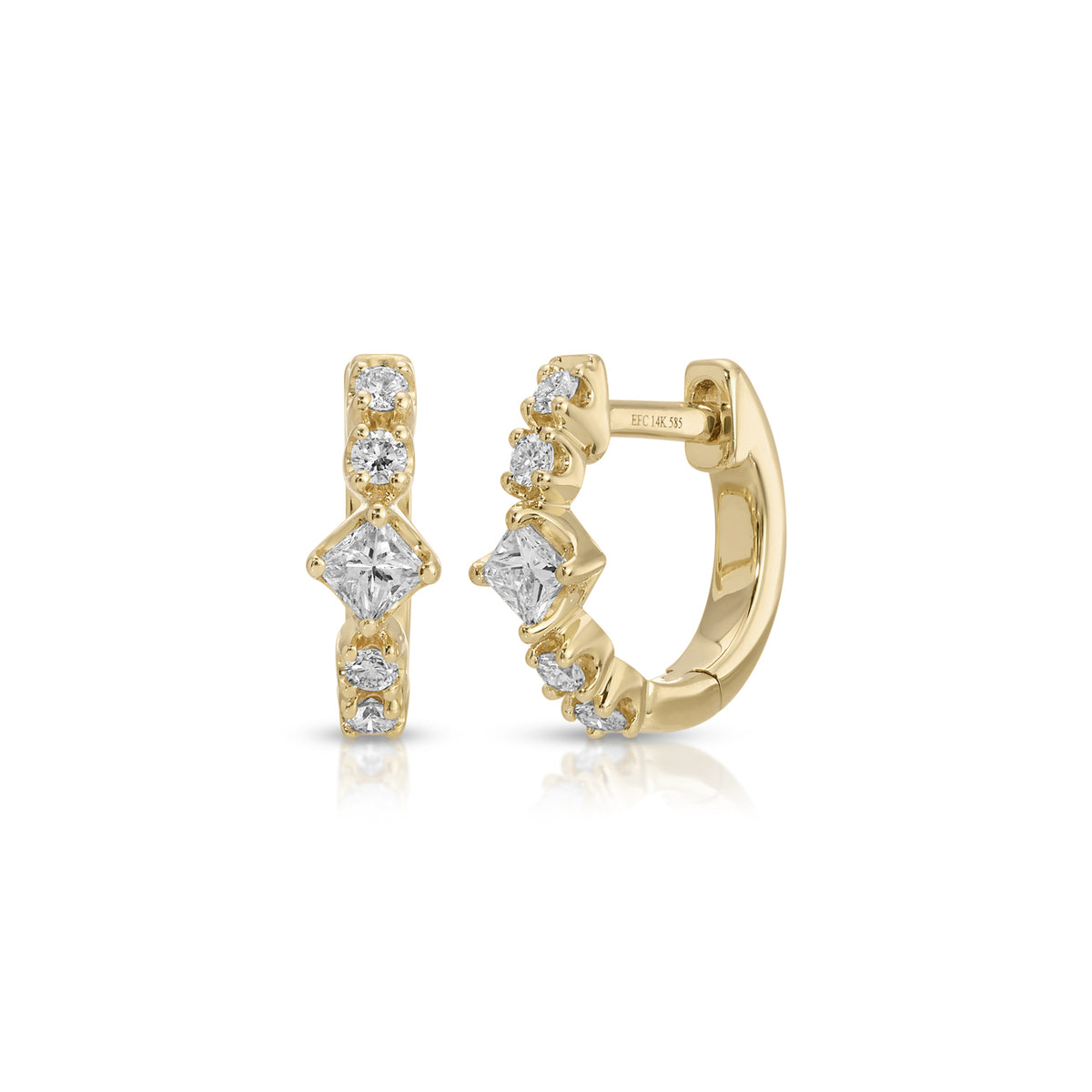 Diamond Kate Mini Huggie Earrings