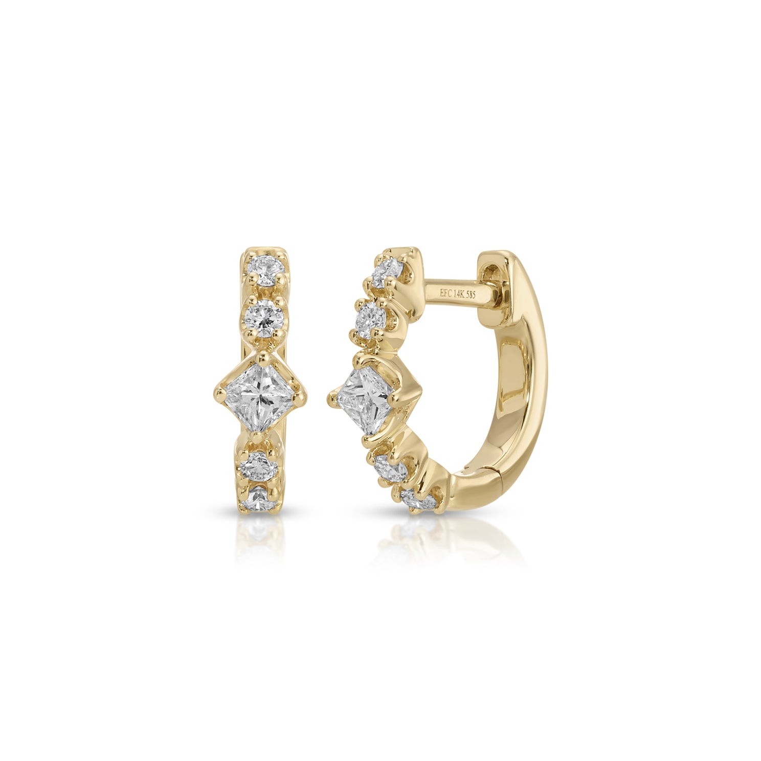 Diamond Kate Mini Huggie Earrings