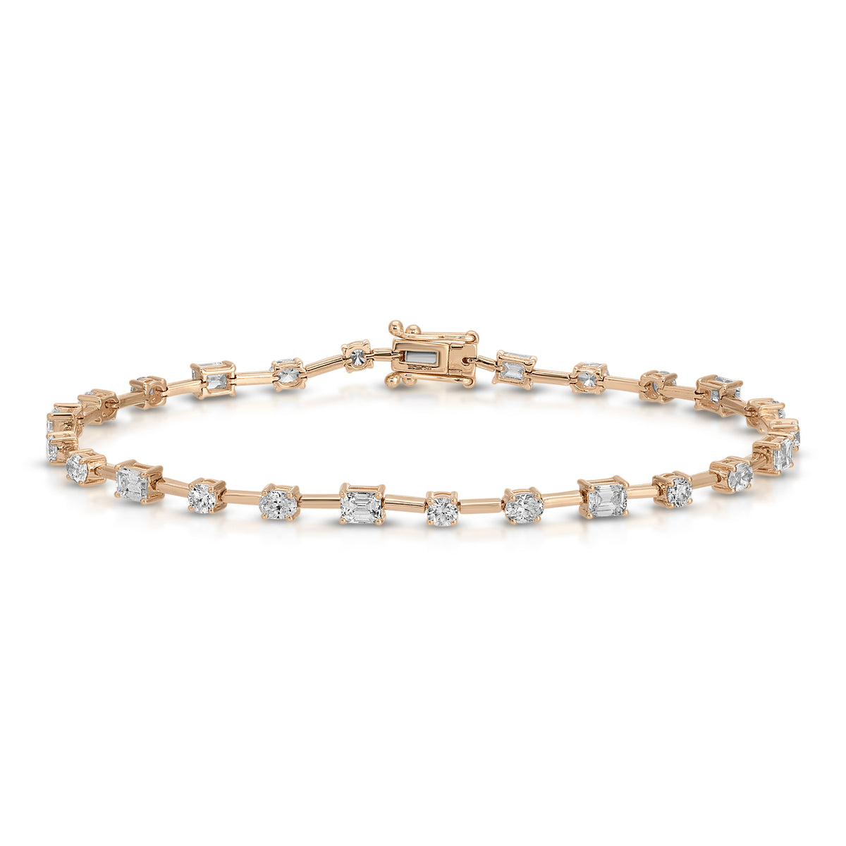 Mixed Shape Diamond Eternity Bracelet