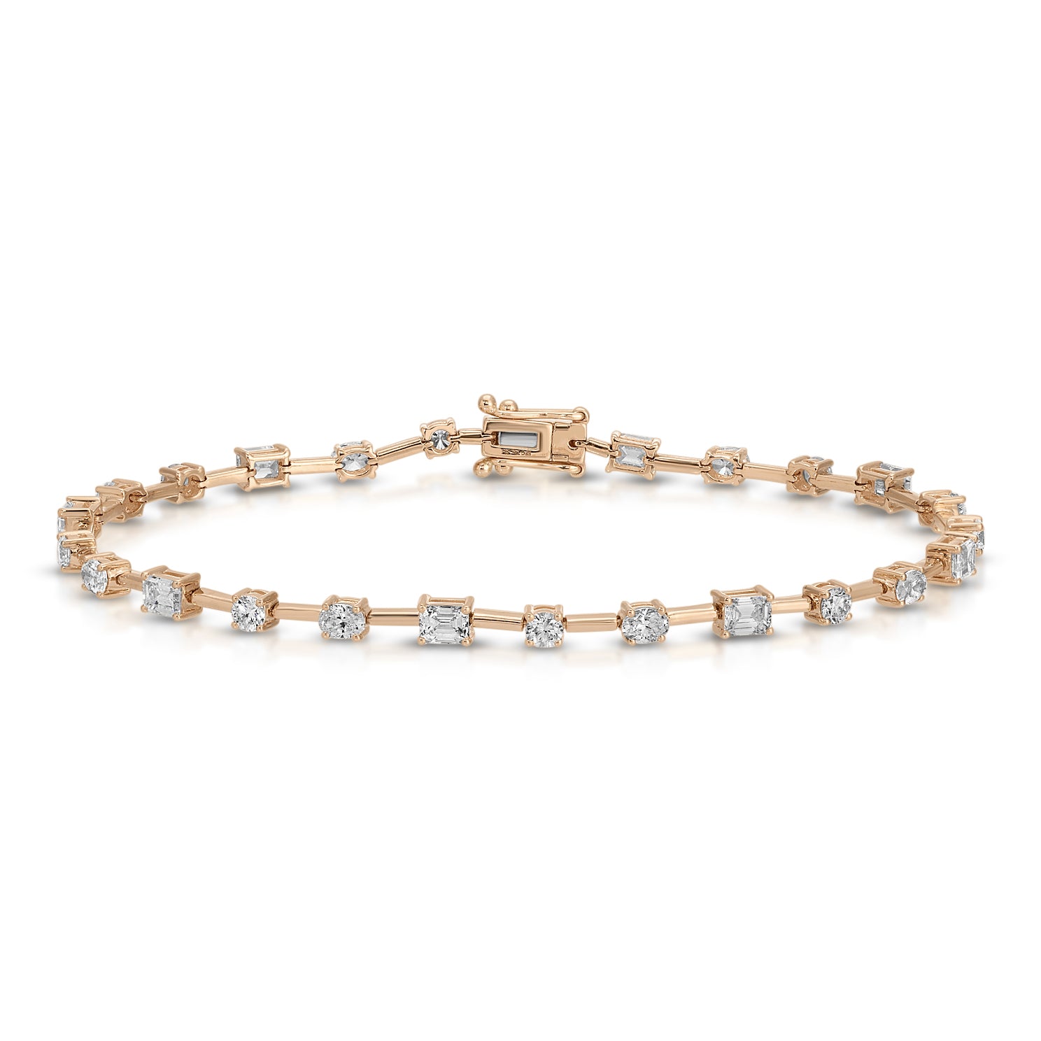 Mixed Shape Diamond Eternity Bracelet