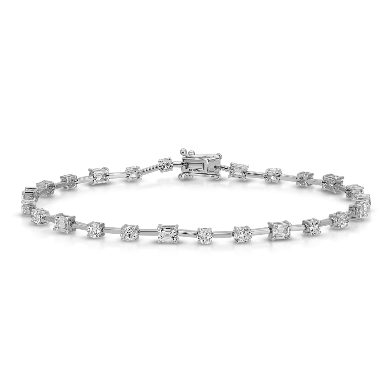 Mixed Shape Diamond Eternity Bracelet