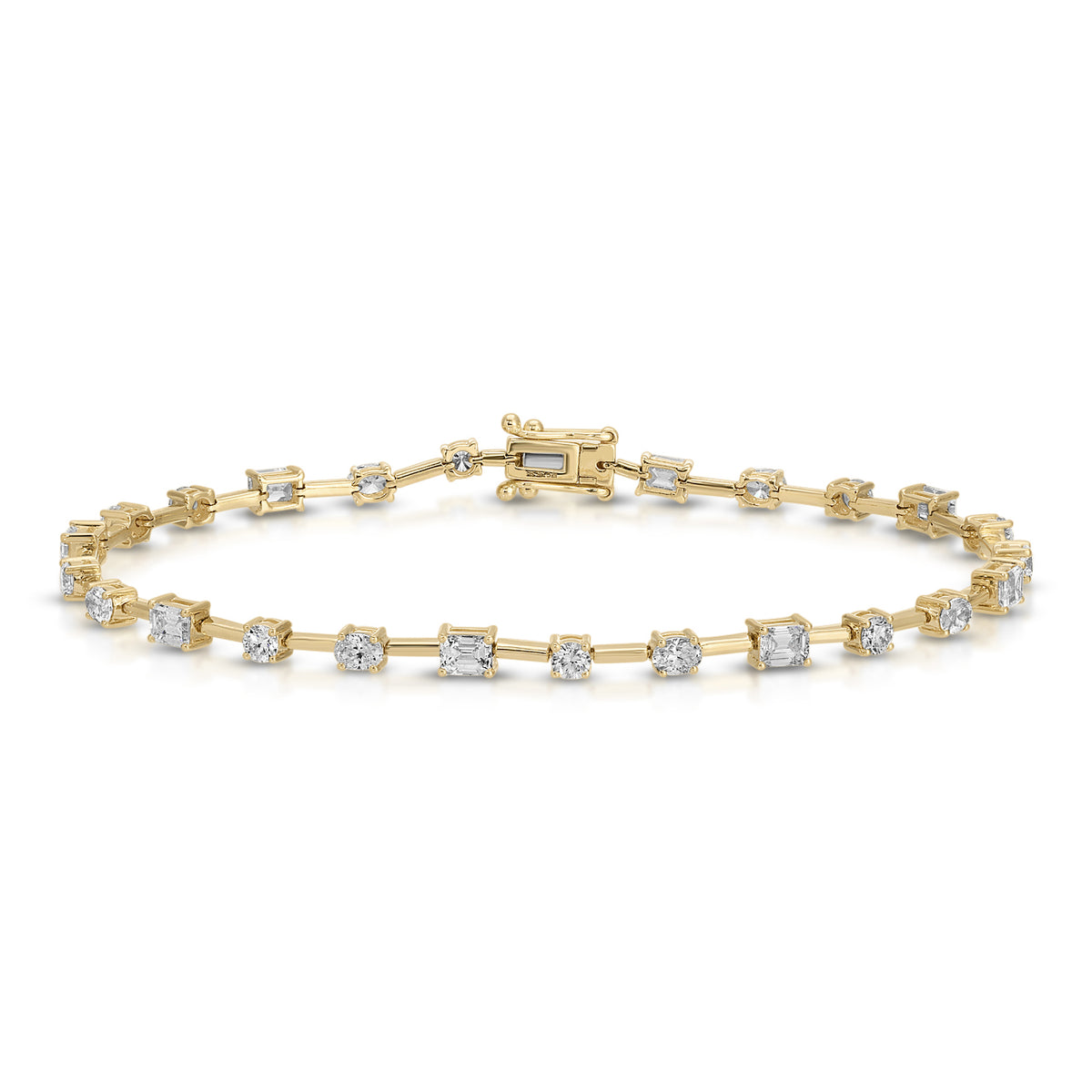 Mixed Shape Diamond Eternity Bracelet