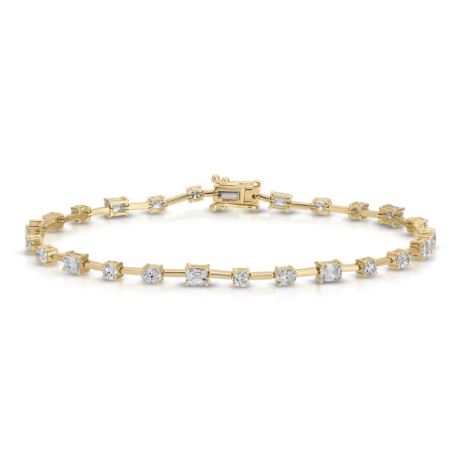 Mixed Shape Diamond Eternity Bracelet