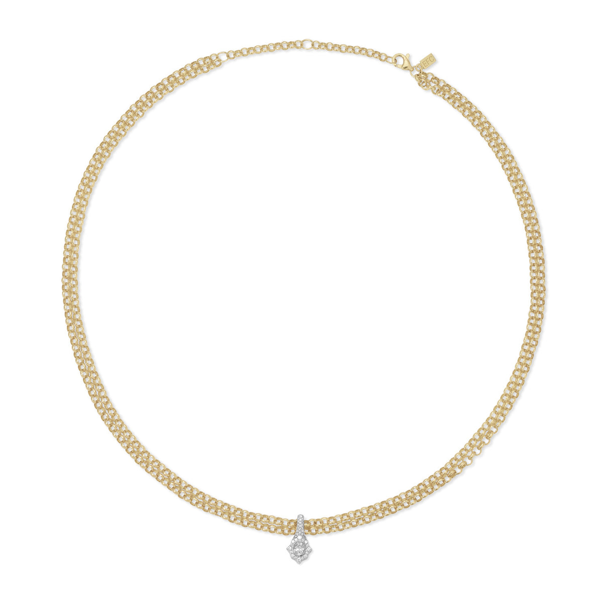 Diamond Daphne Double Chain Necklace