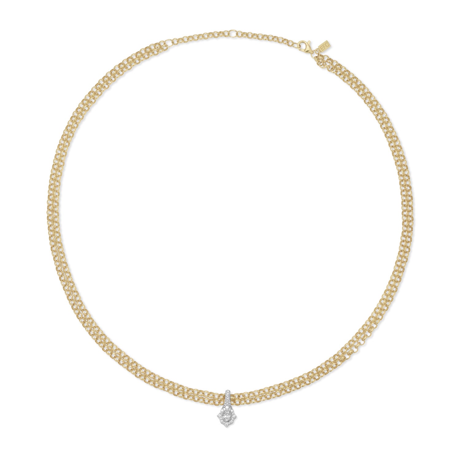 Diamond Daphne Double Chain Necklace