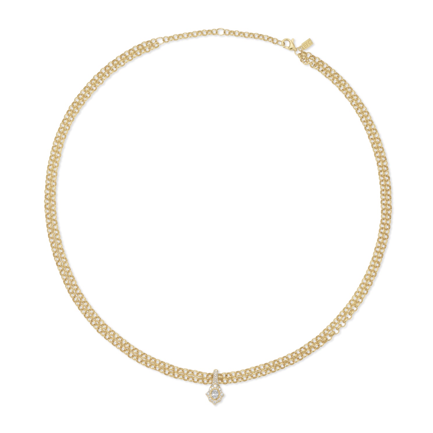 Diamond Daphne Double Chain Necklace
