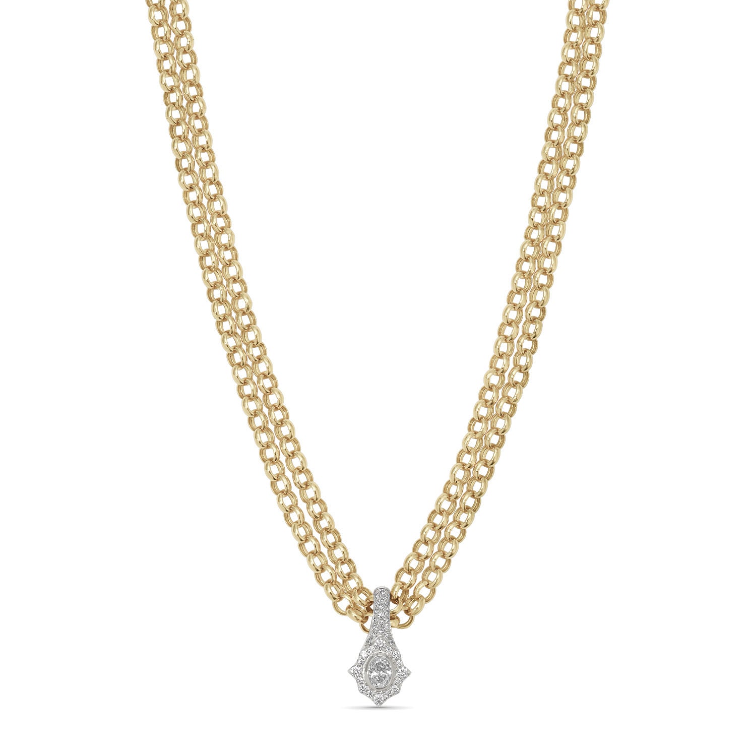Diamond Daphne Double Chain Necklace