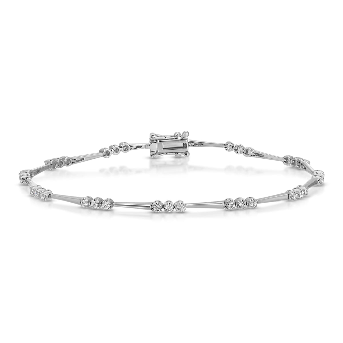Crown Set Diamond Eternity Bracelet