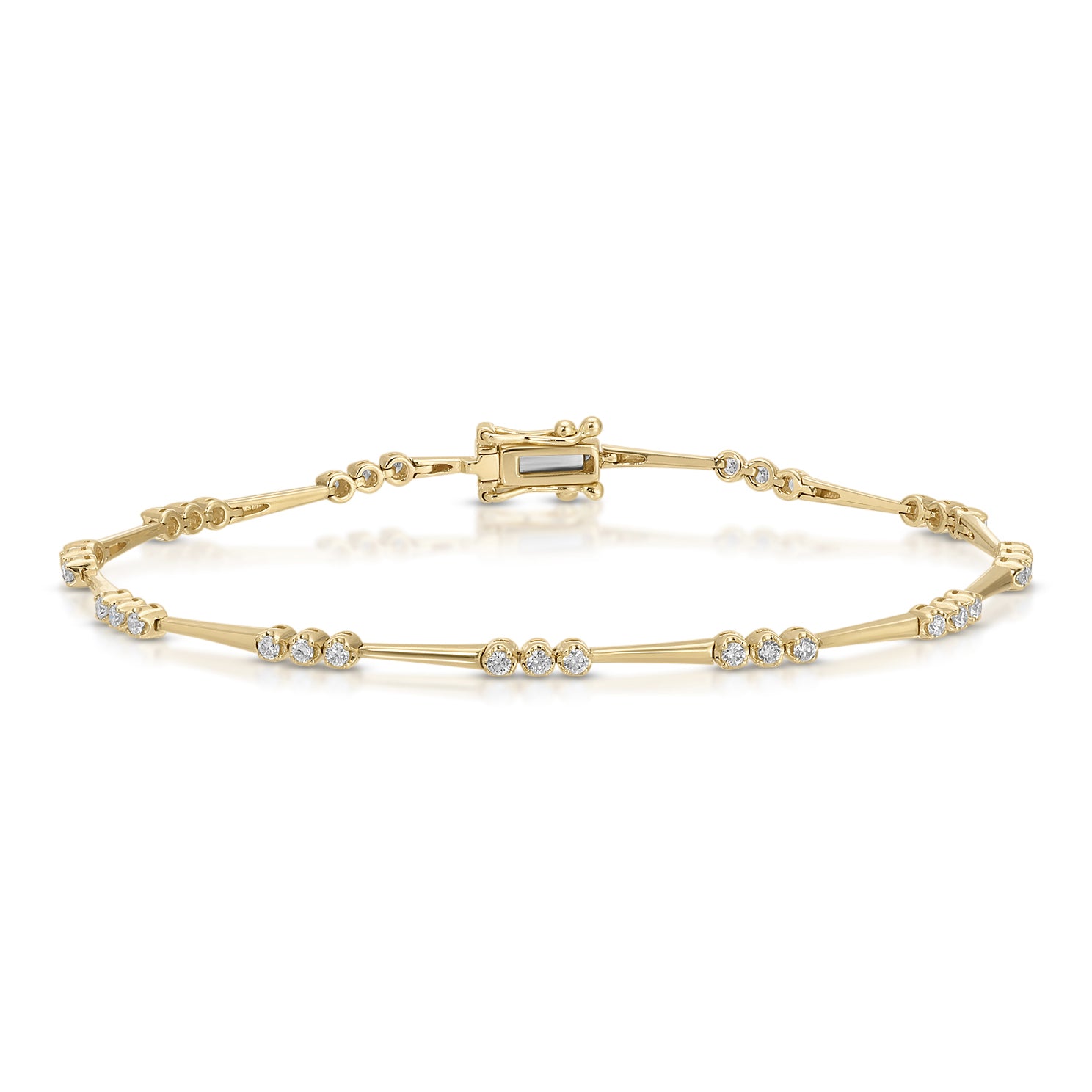 Crown Set Diamond Eternity Bracelet