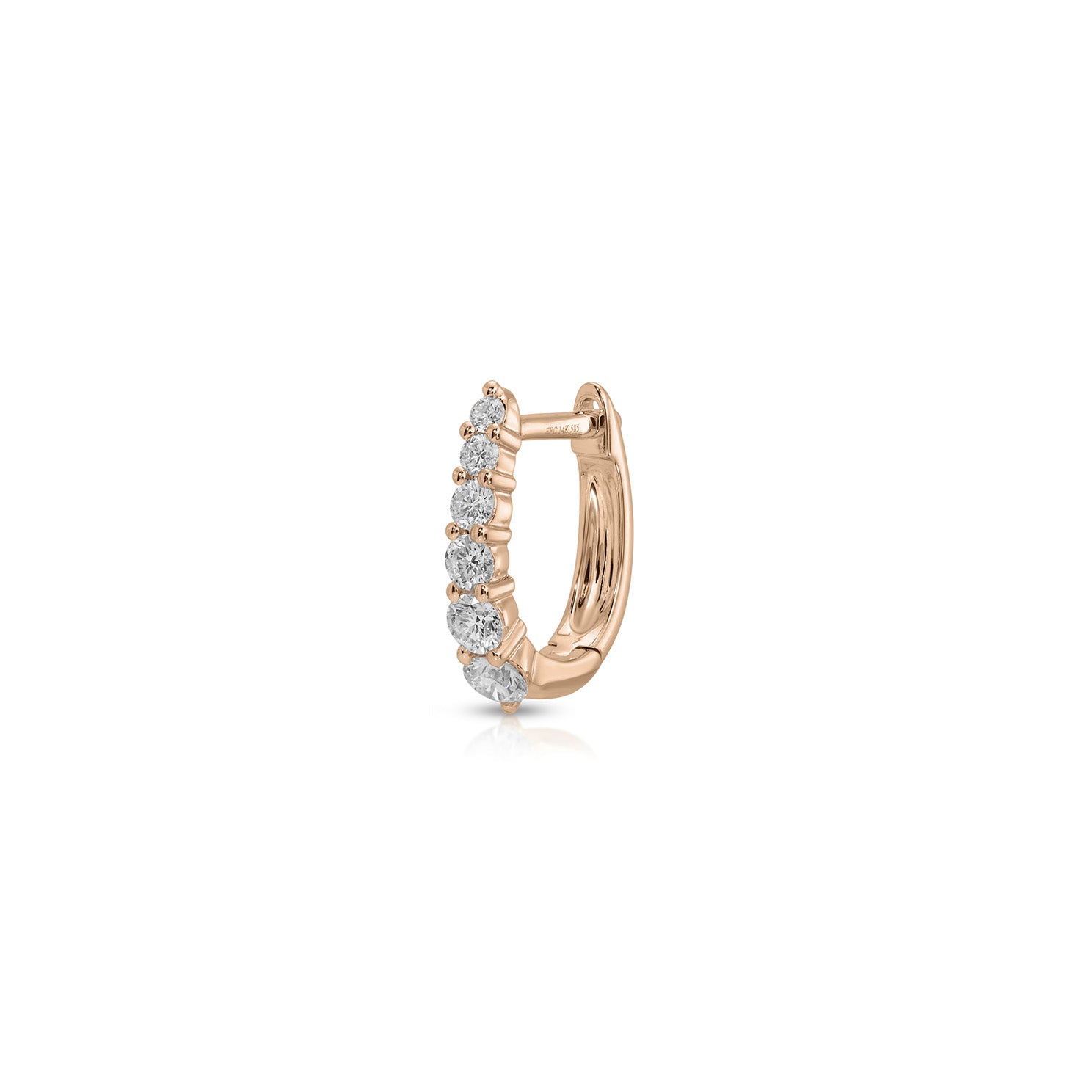 Prong Set Diamond Mini Maeve Huggie Earrings