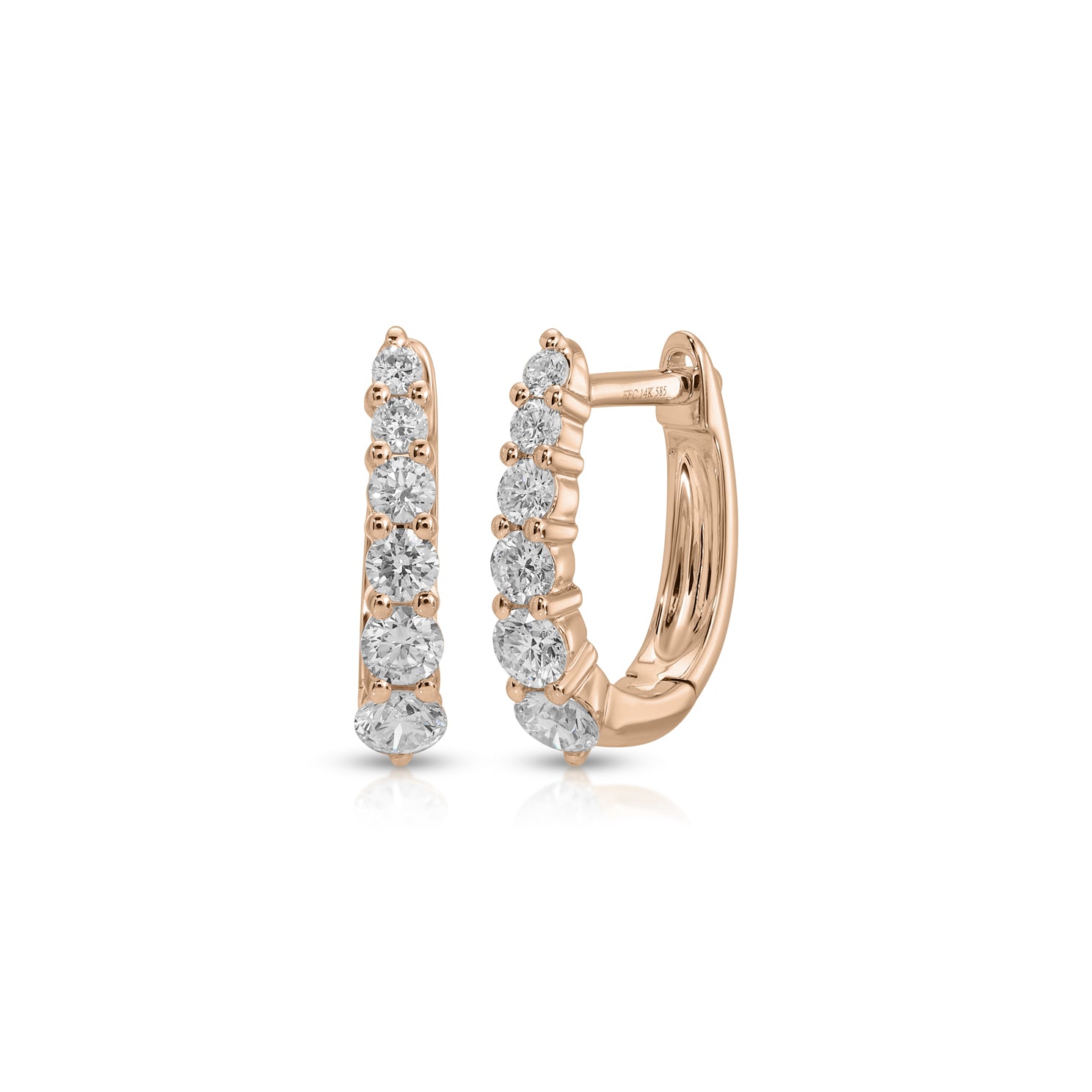Prong Set Diamond Mini Maeve Huggie Earrings