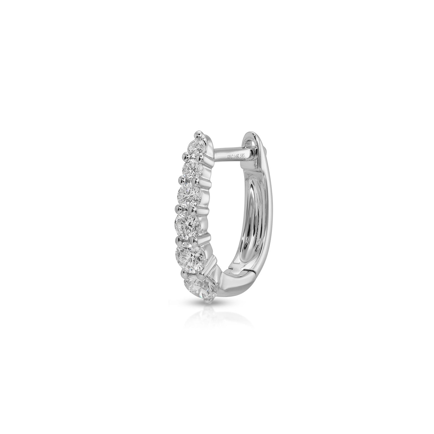 Prong Set Diamond Mini Maeve Huggie Earrings