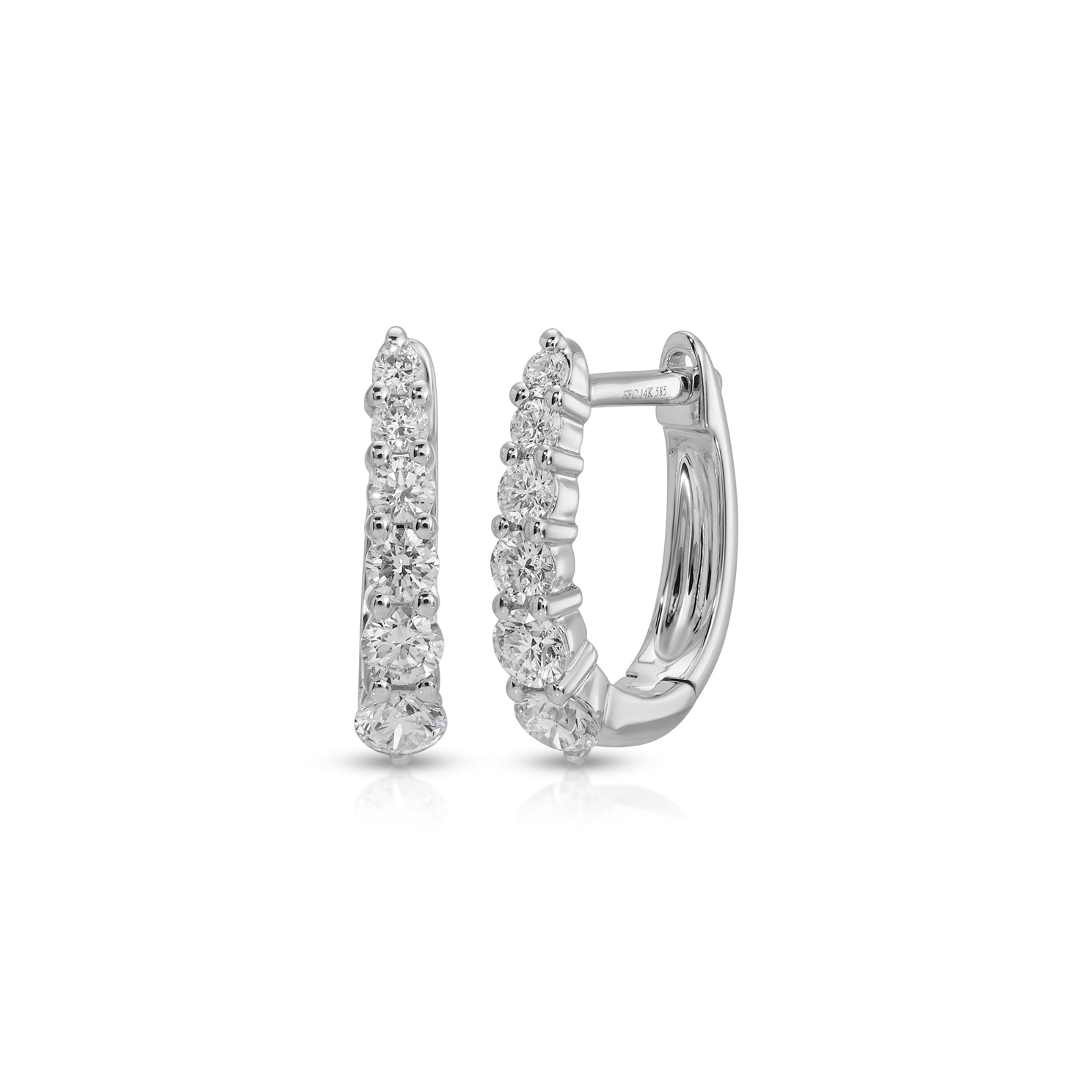 Prong Set Diamond Mini Maeve Huggie Earrings