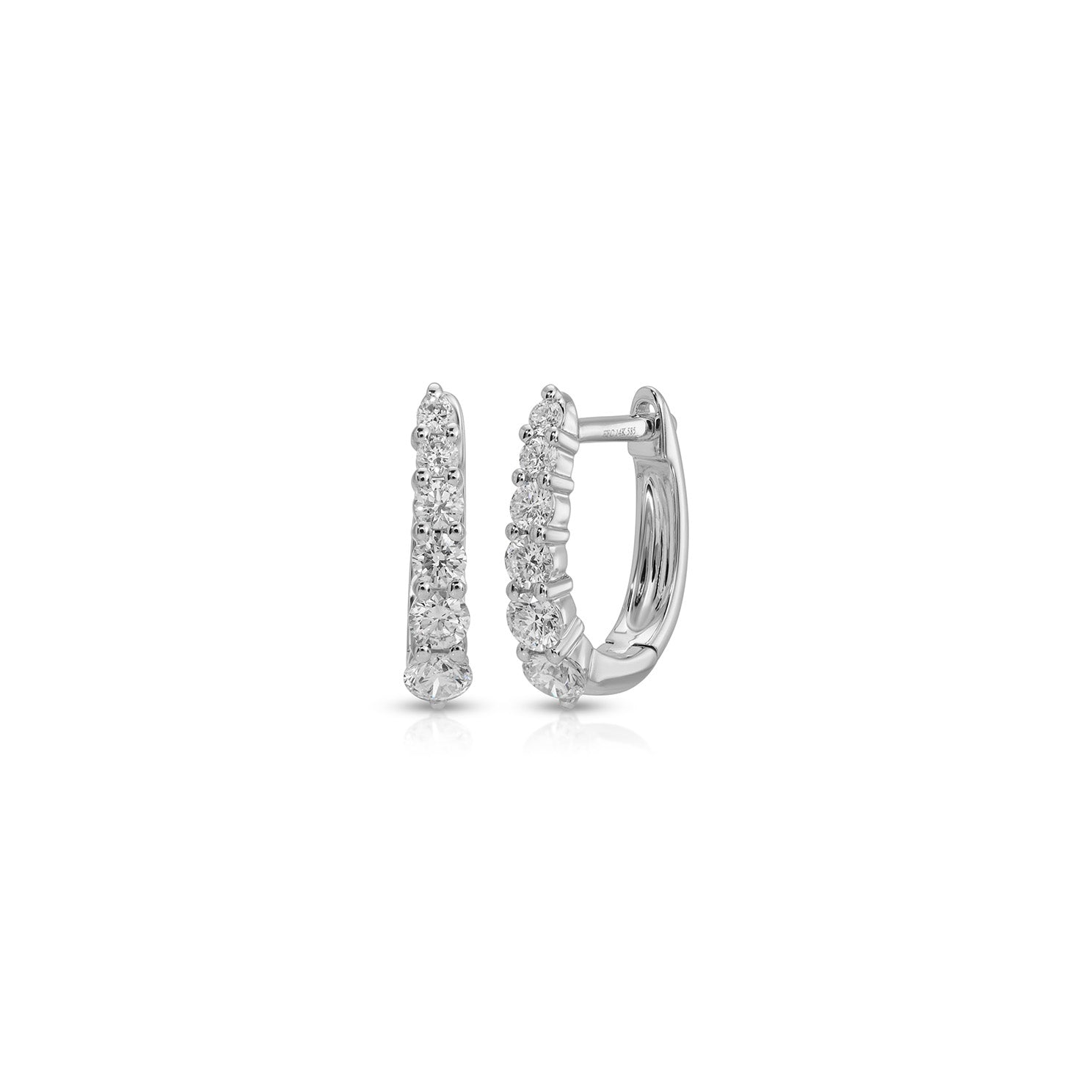 Prong Set Diamond Mini Maeve Huggie Earrings