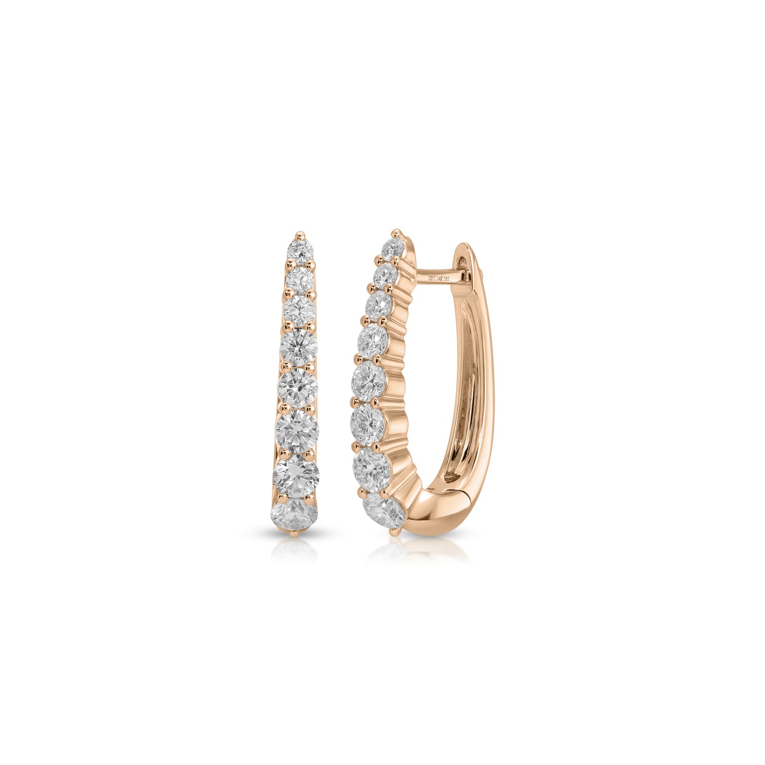 Prong Set Diamond Maeve Hoop Earrings