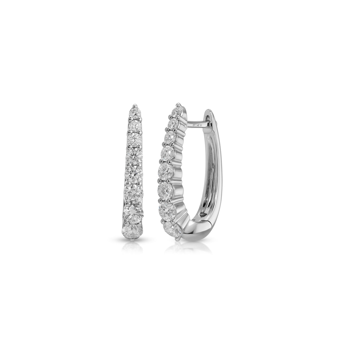 Prong Set Diamond Maeve Hoop Earrings
