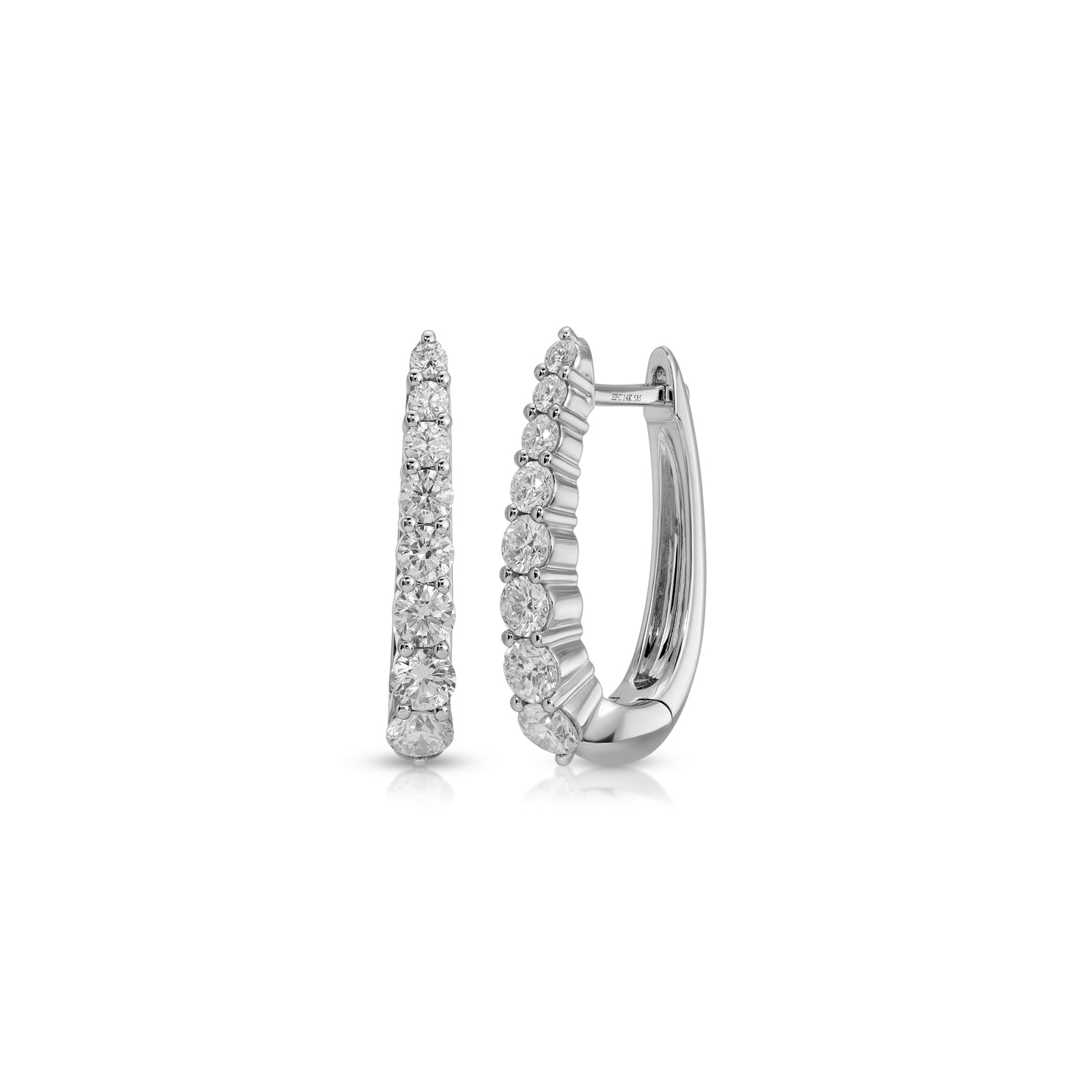 Prong Set Diamond Maeve Hoop Earrings