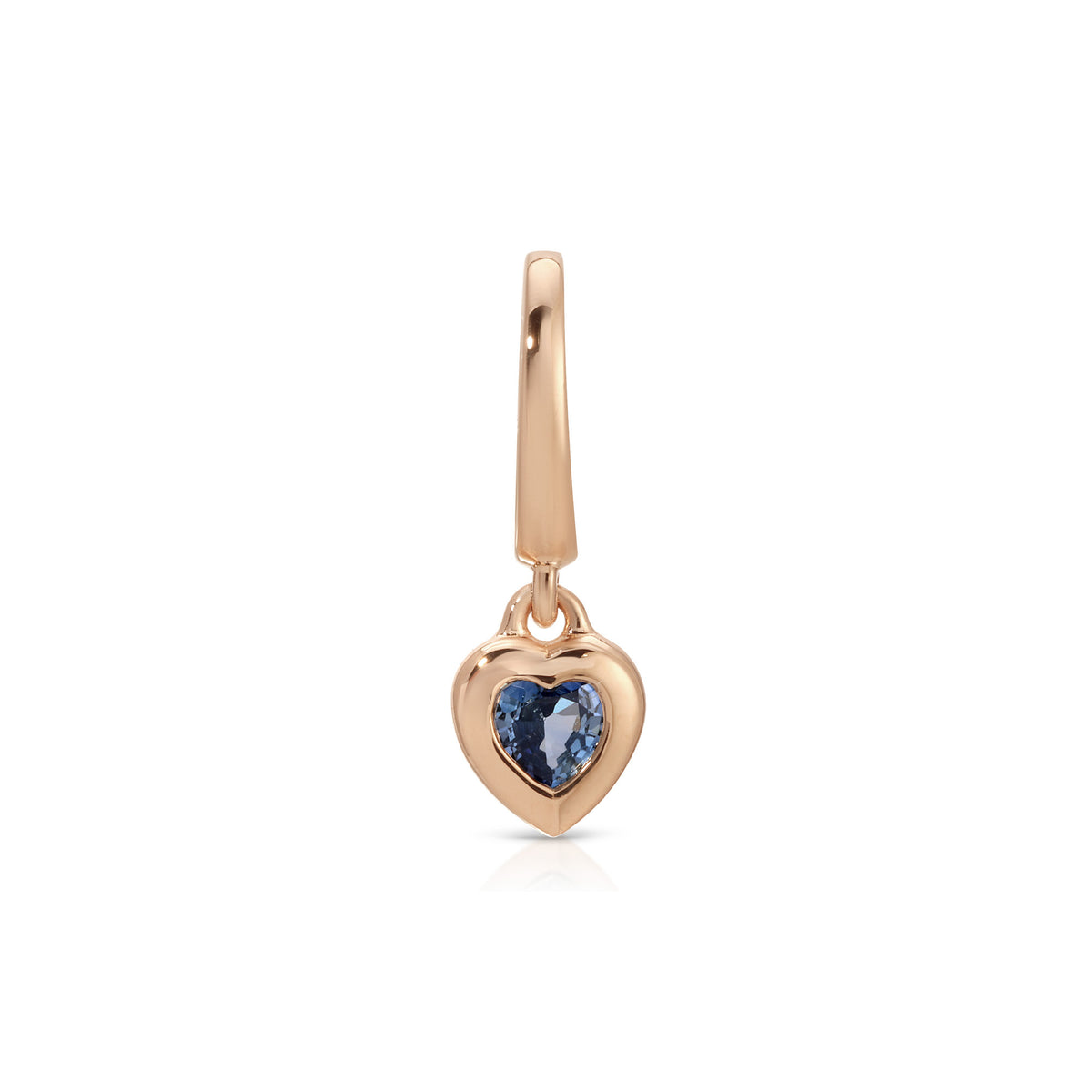 Mini Blue Sapphire Heart Clip Charm