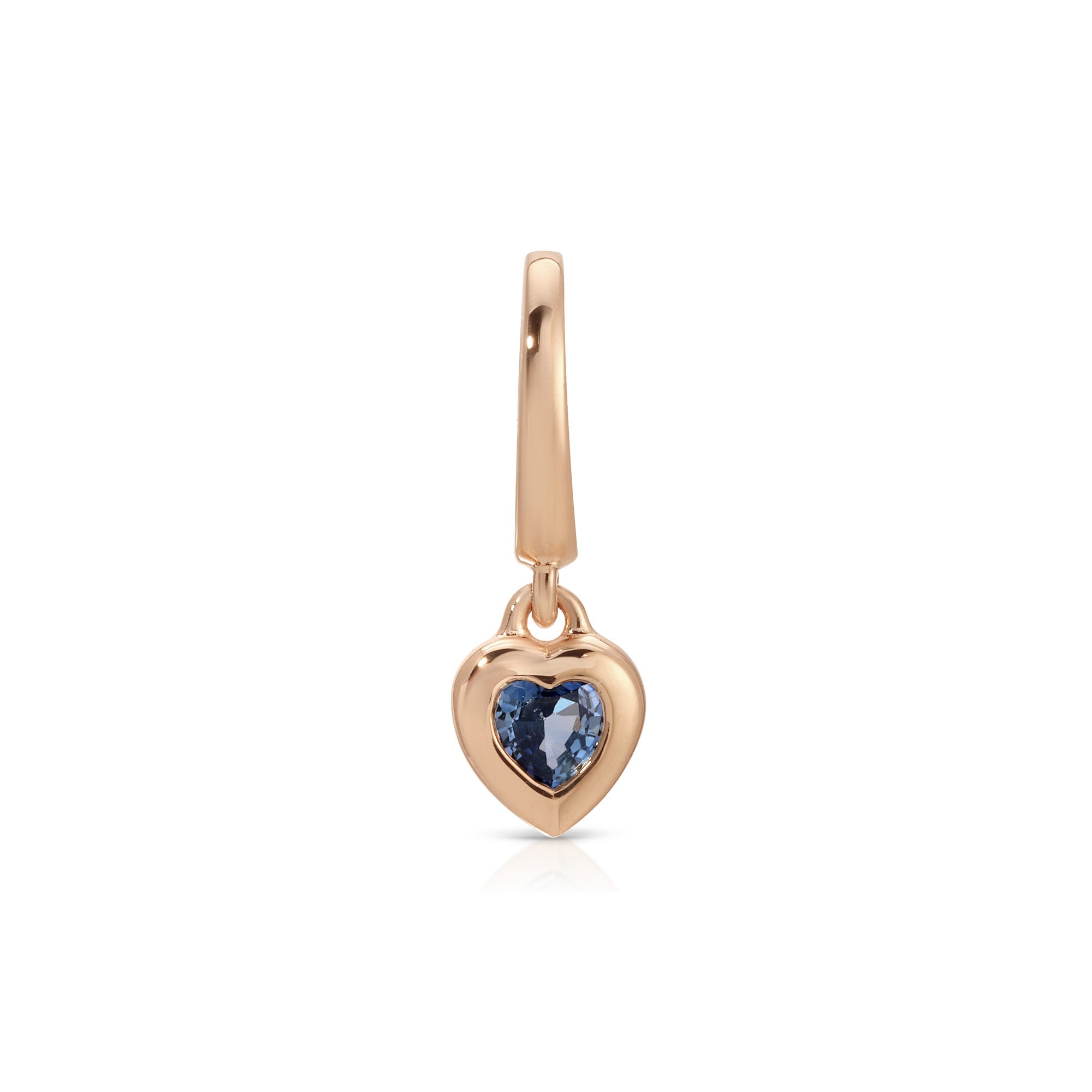 Mini Blue Sapphire Heart Clip Charm