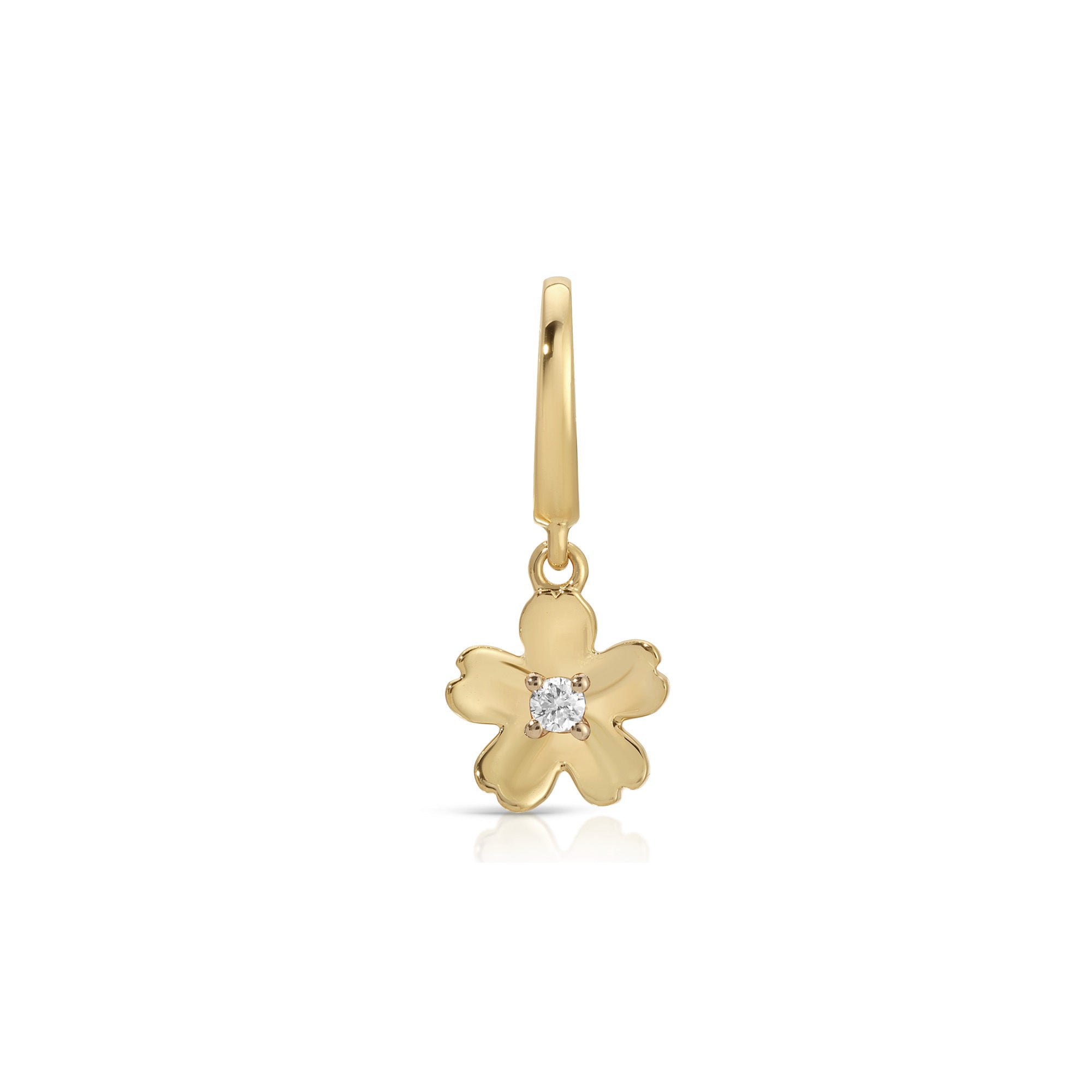 Gold Mini Cherry Blossom Clip Charm