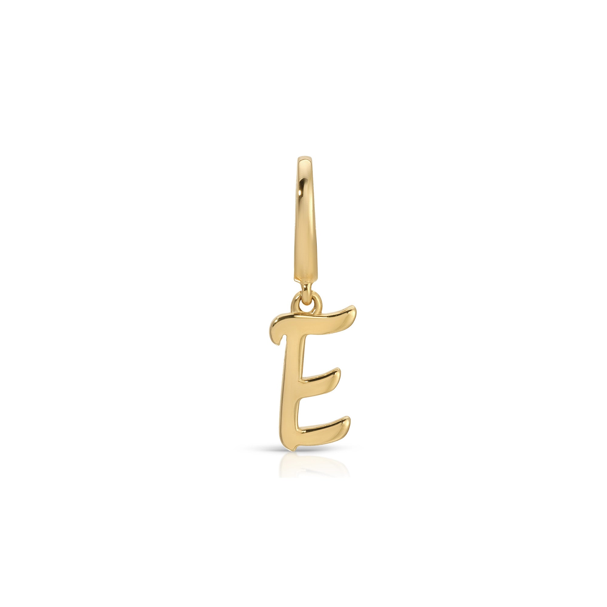 Gold Mini Script Initial Clip Charm