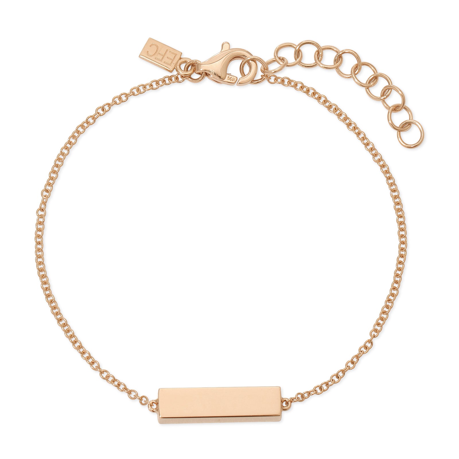 Gold Block Chain Bracelet