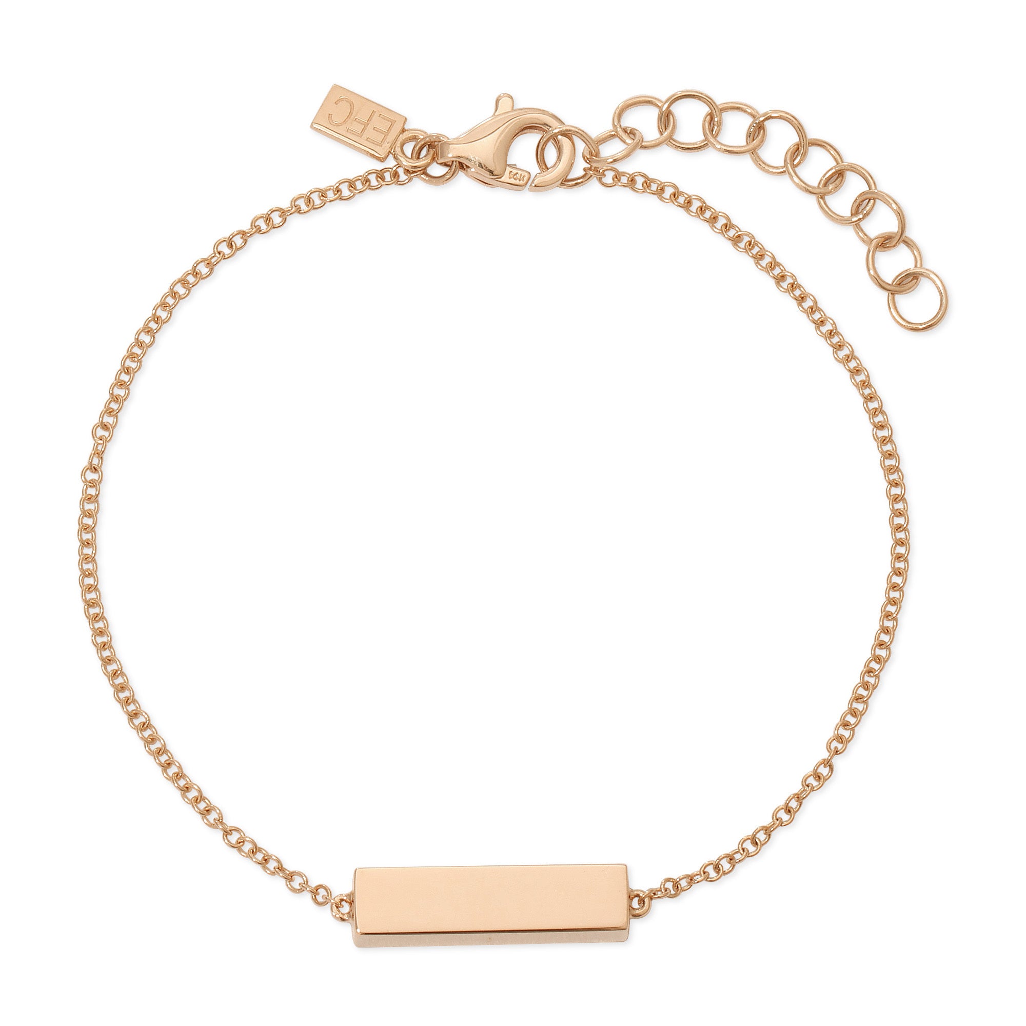 Gold Block Chain Bracelet