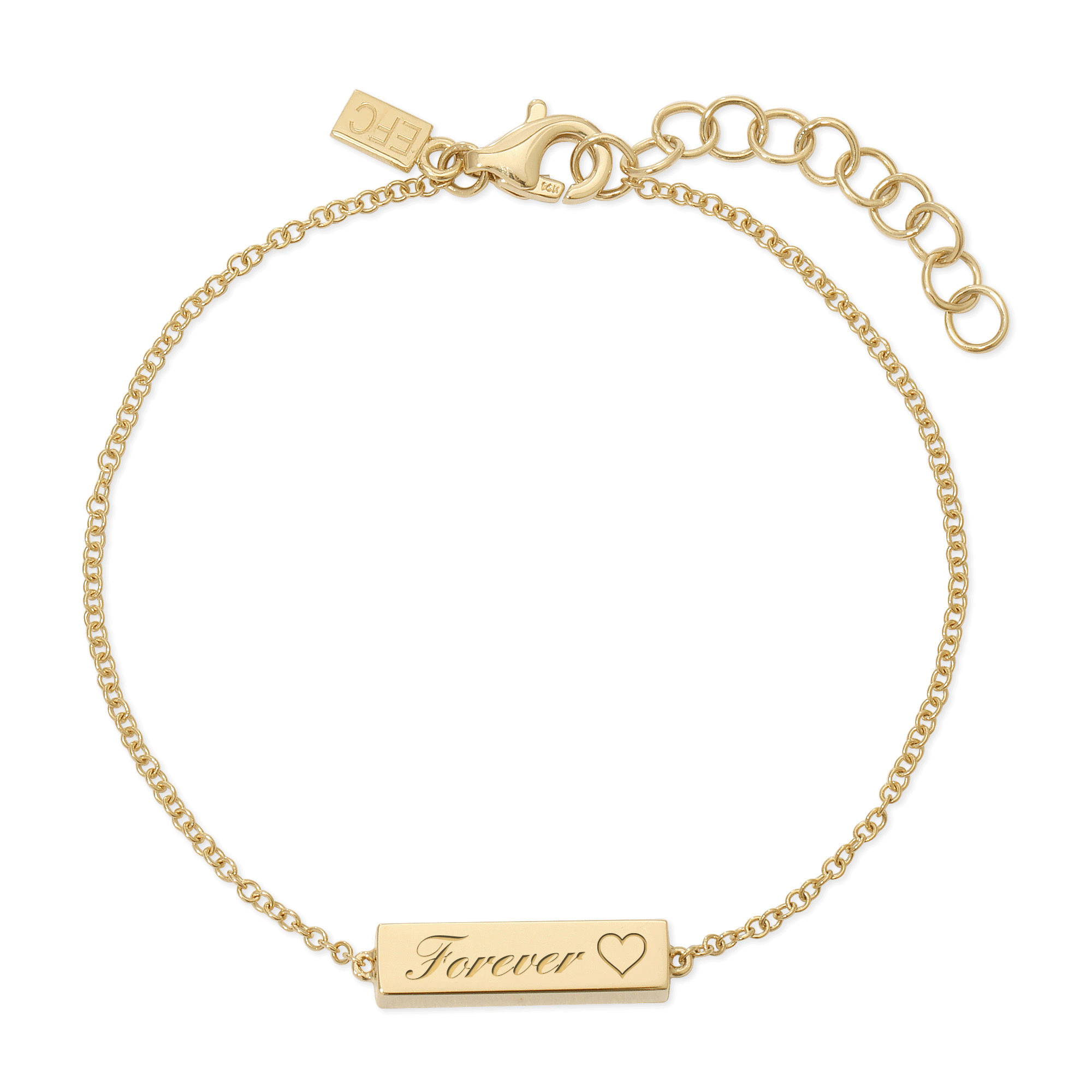 Gold Block Chain Bracelet