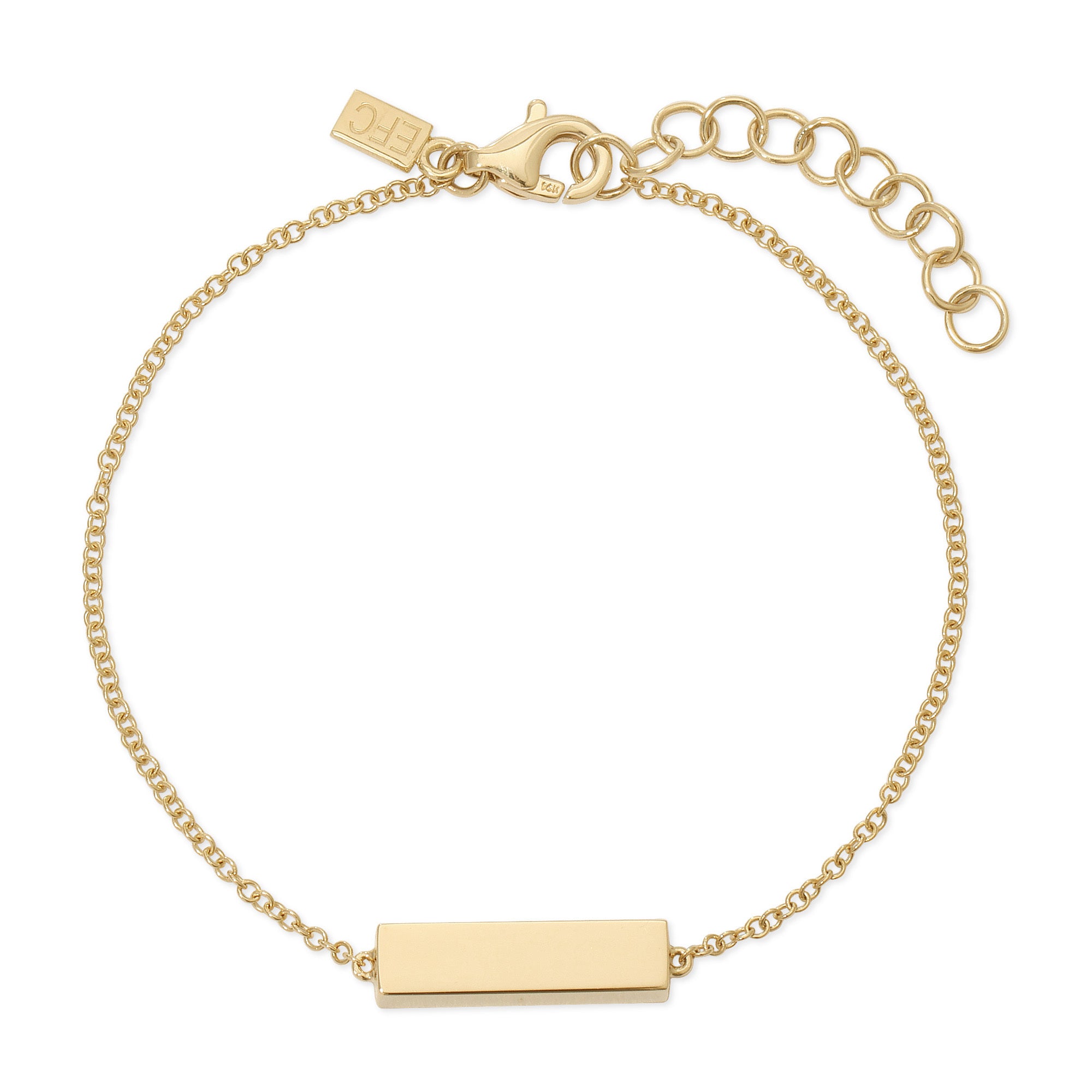 Gold Block Chain Bracelet