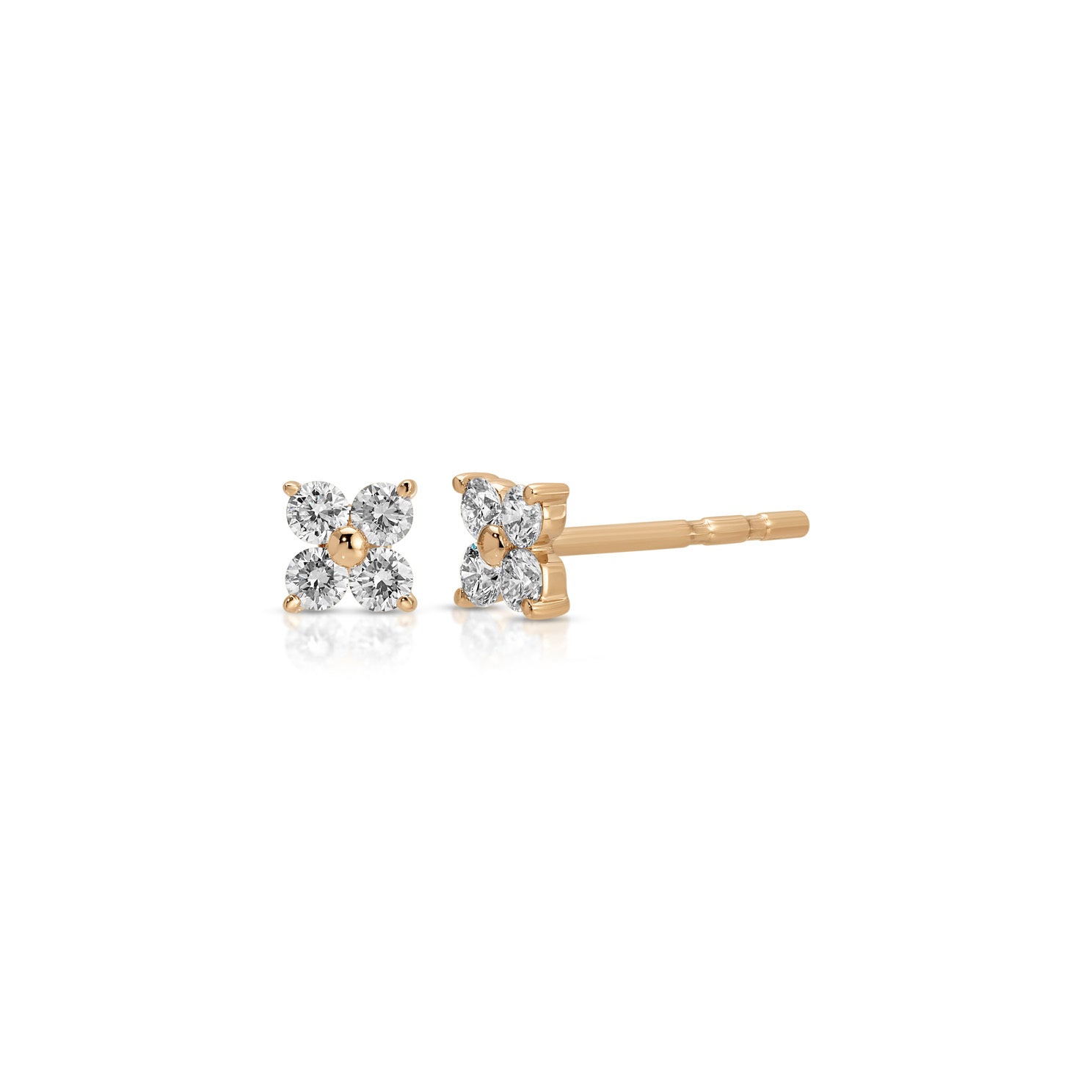 Diamond Fleur Stud Earring