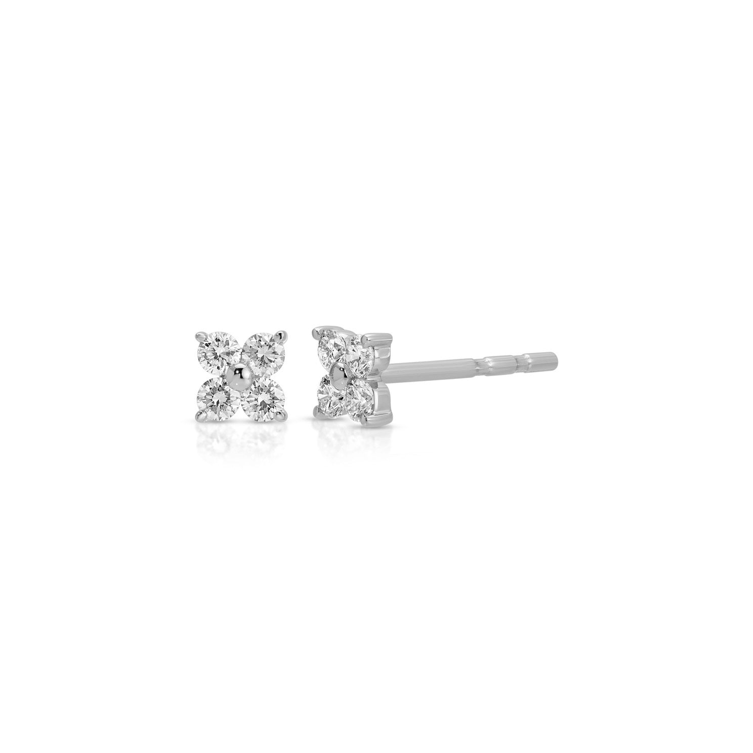 Diamond Fleur Stud Earring