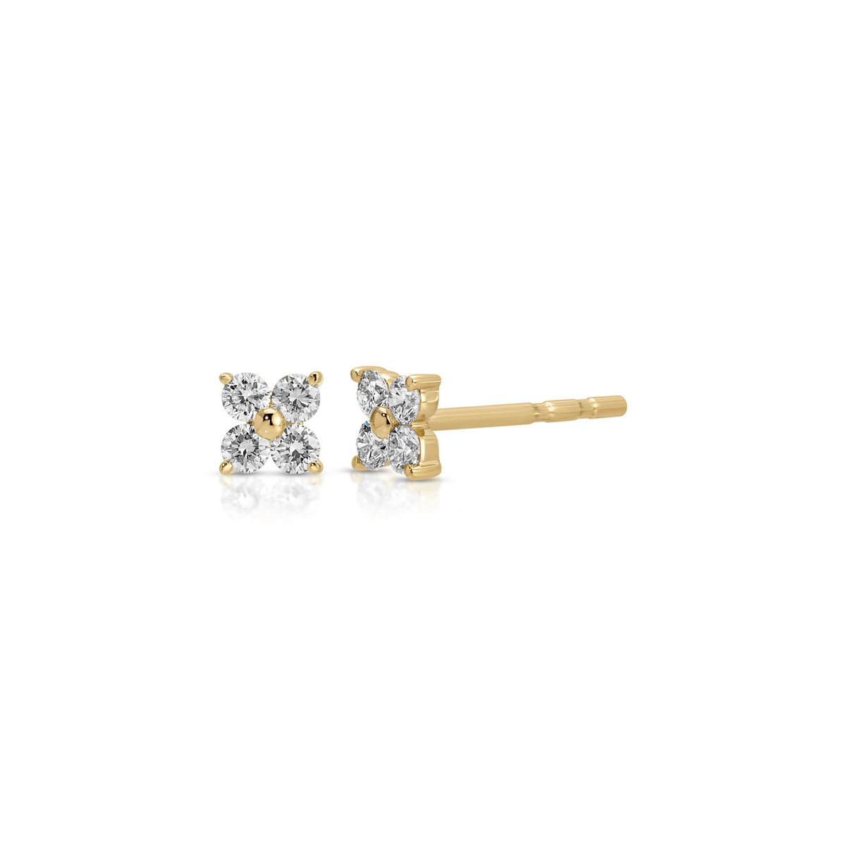 Diamond Fleur Stud Earring