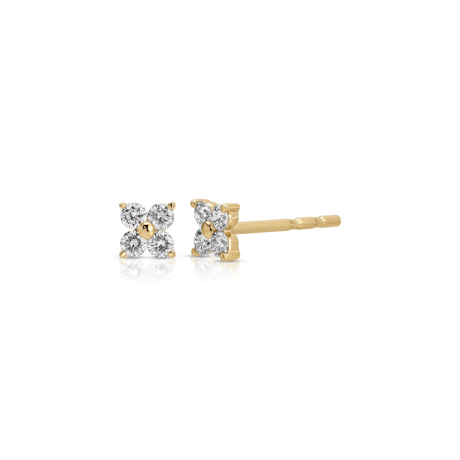 Diamond Fleur Stud Earring