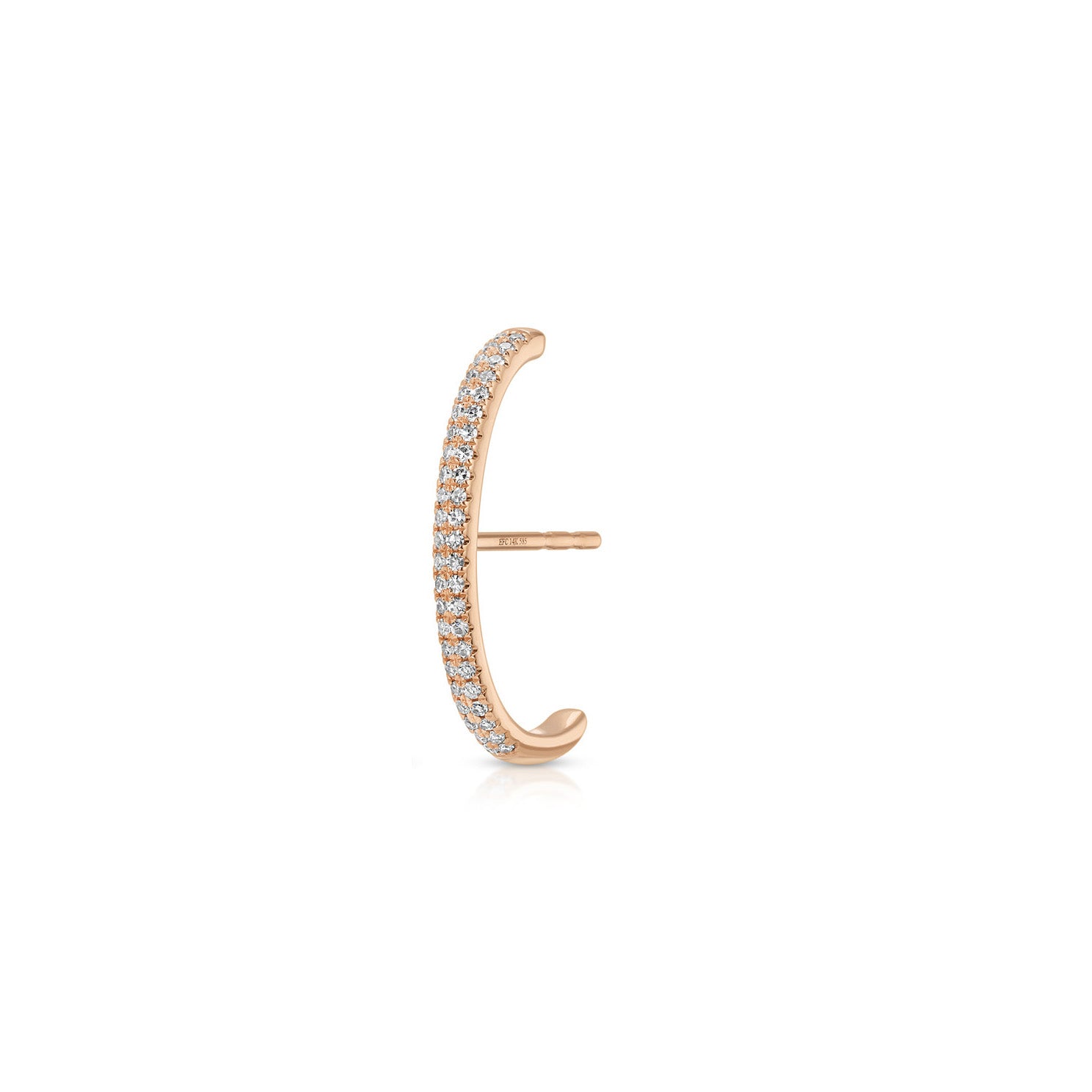Diamond Cuffed Stud Earrings