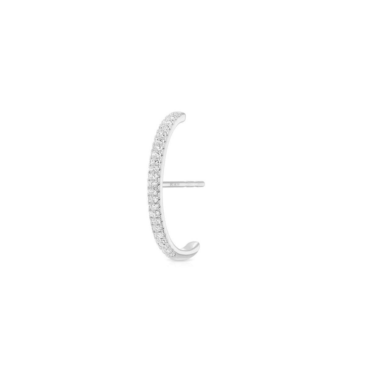 Diamond Cuffed Stud Earrings