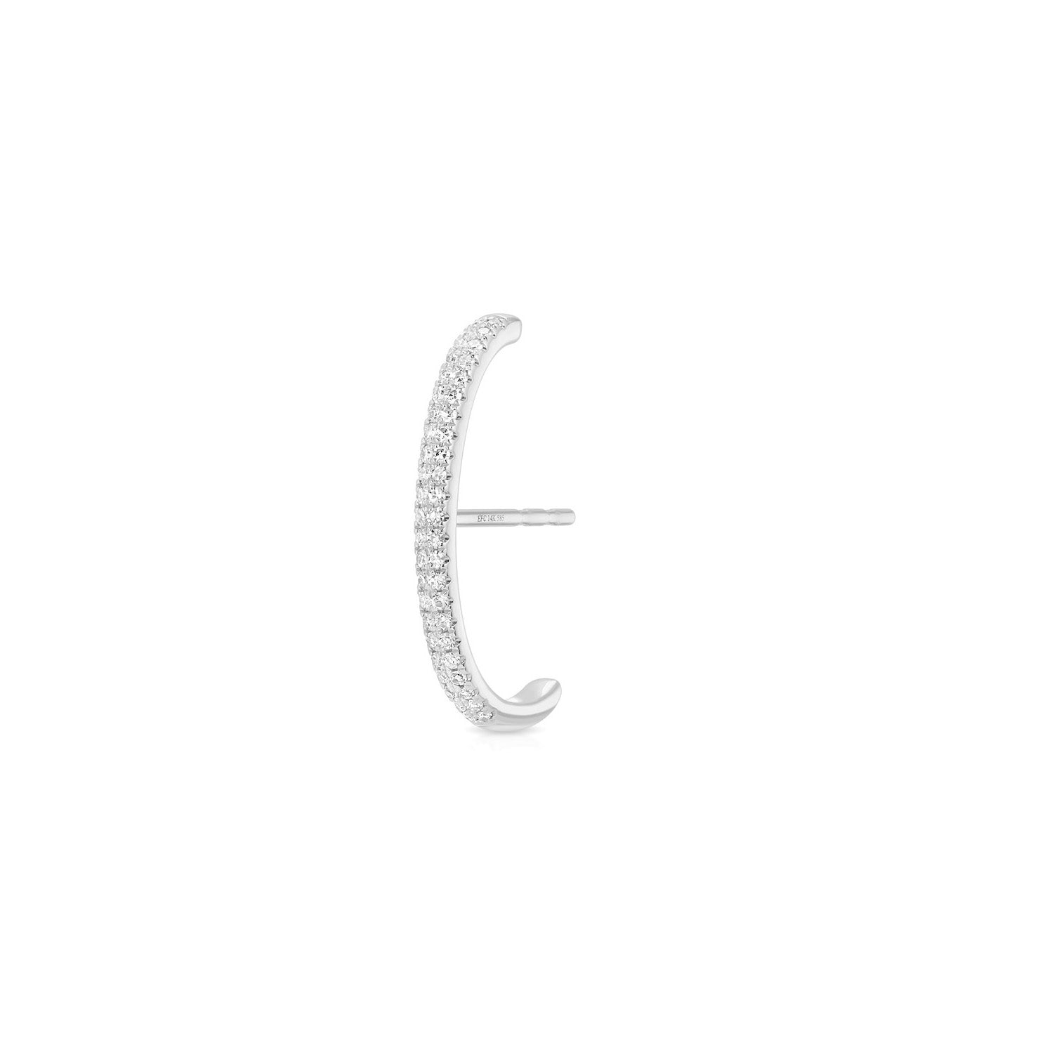 Diamond Cuffed Stud Earrings