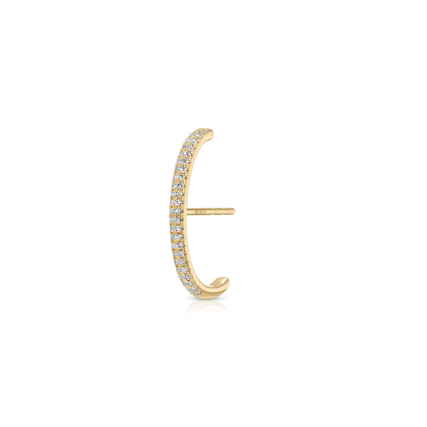 Diamond Cuffed Stud Earrings
