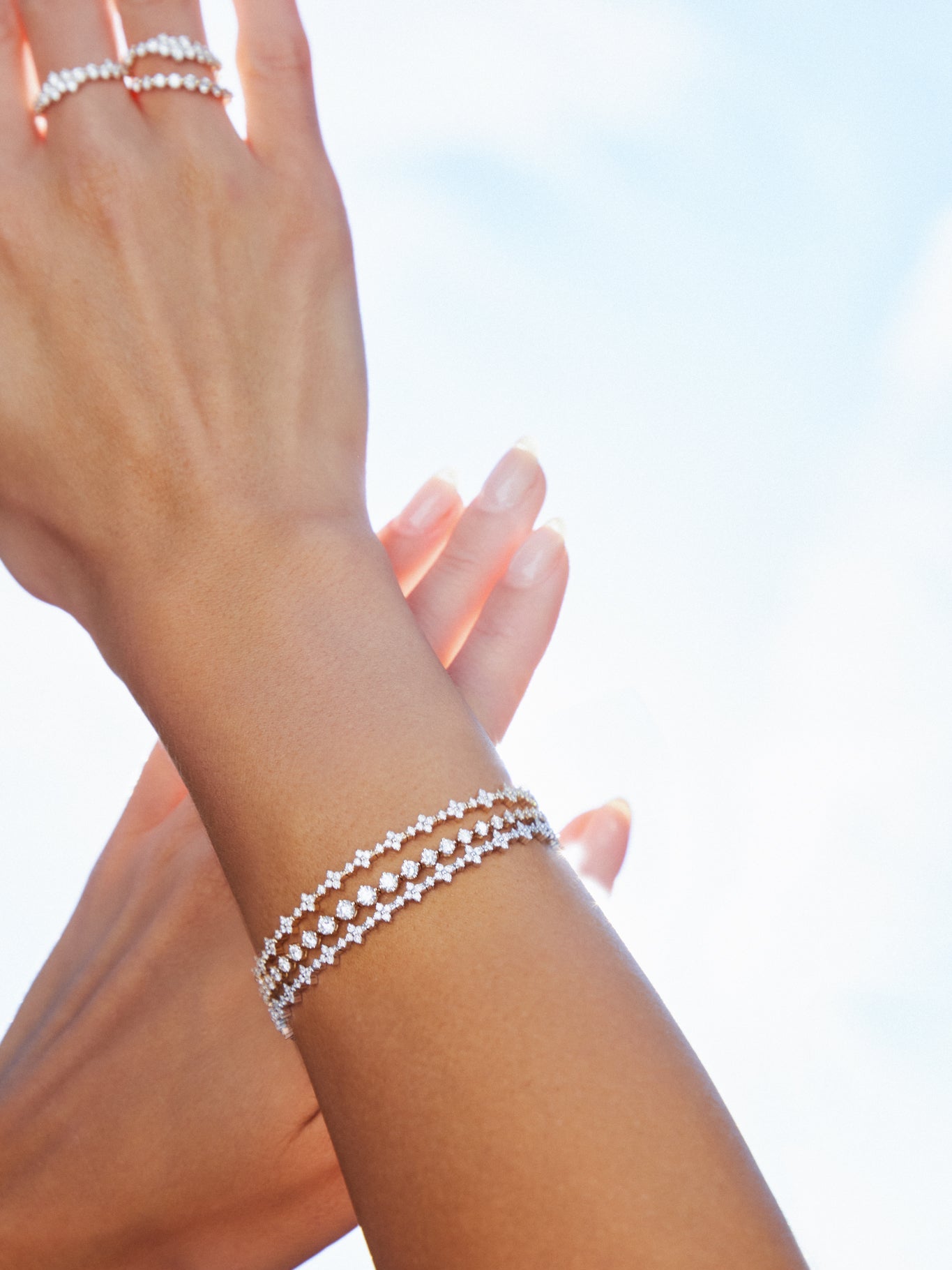 Diamond Fleur Eternity Bracelet