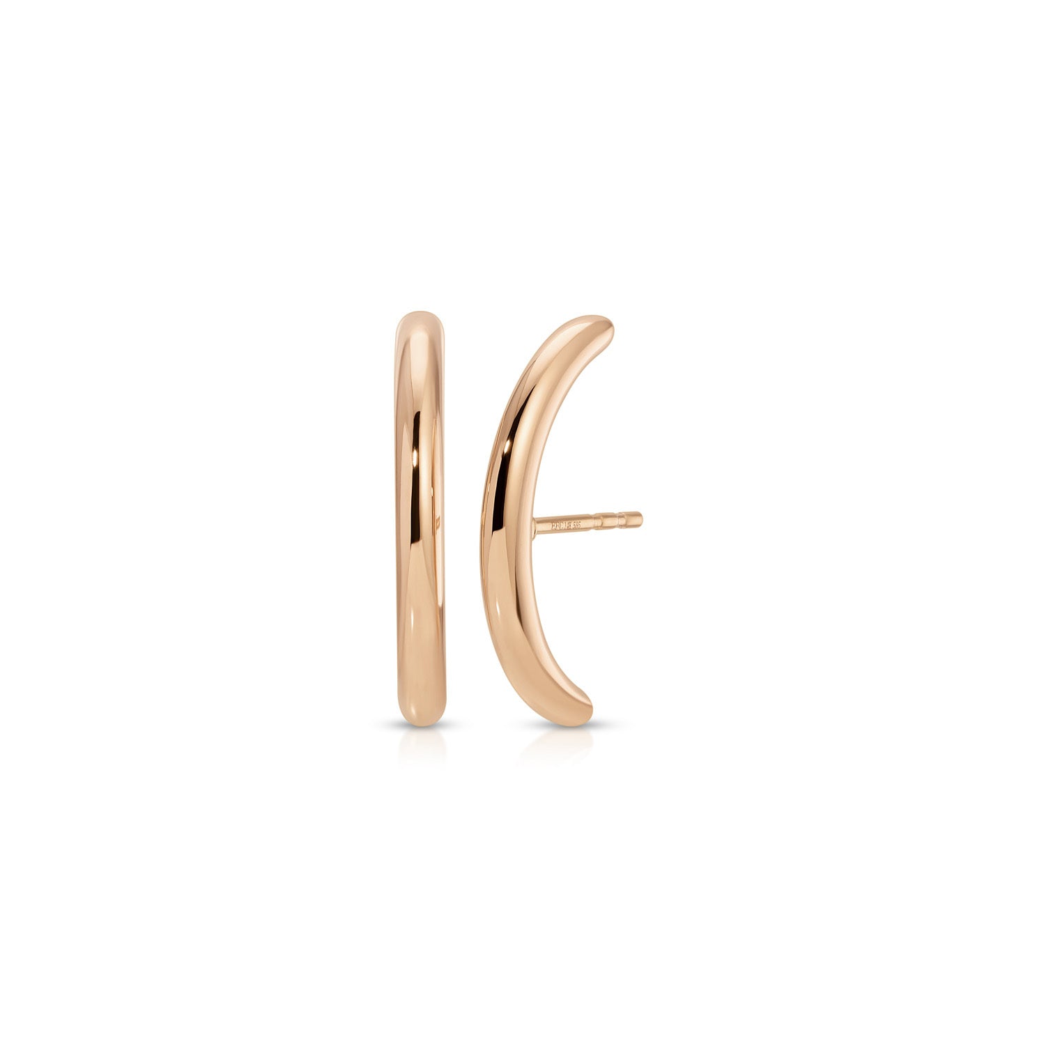 Gold Cuffed Stud Earrings