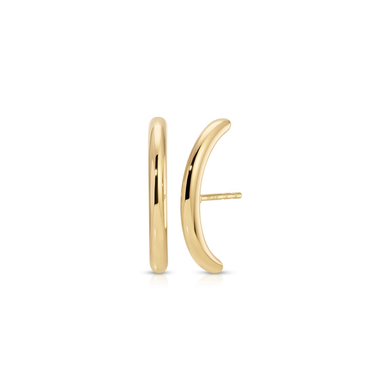 Gold Cuffed Stud Earrings