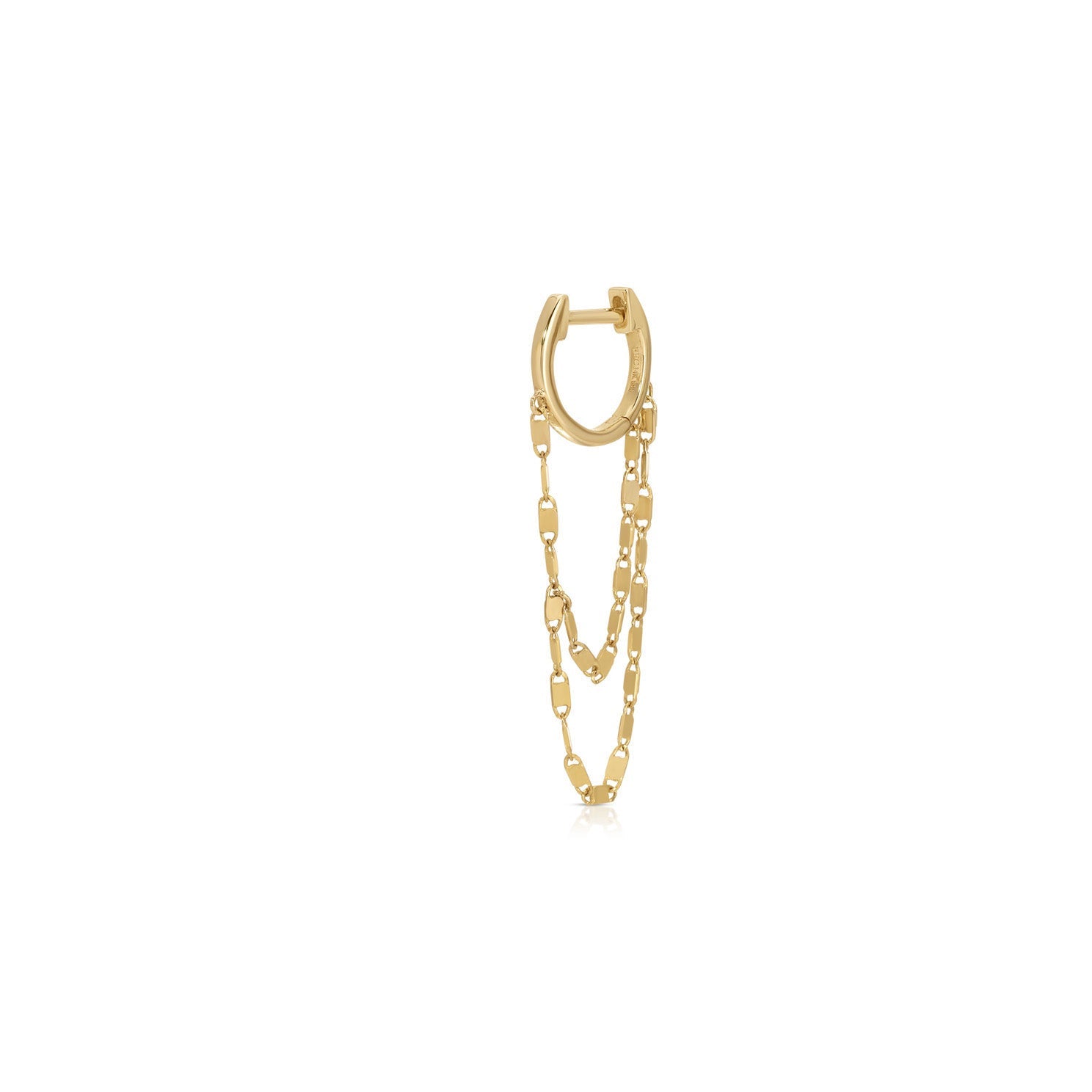Ella Chain Mini Huggie Earrings