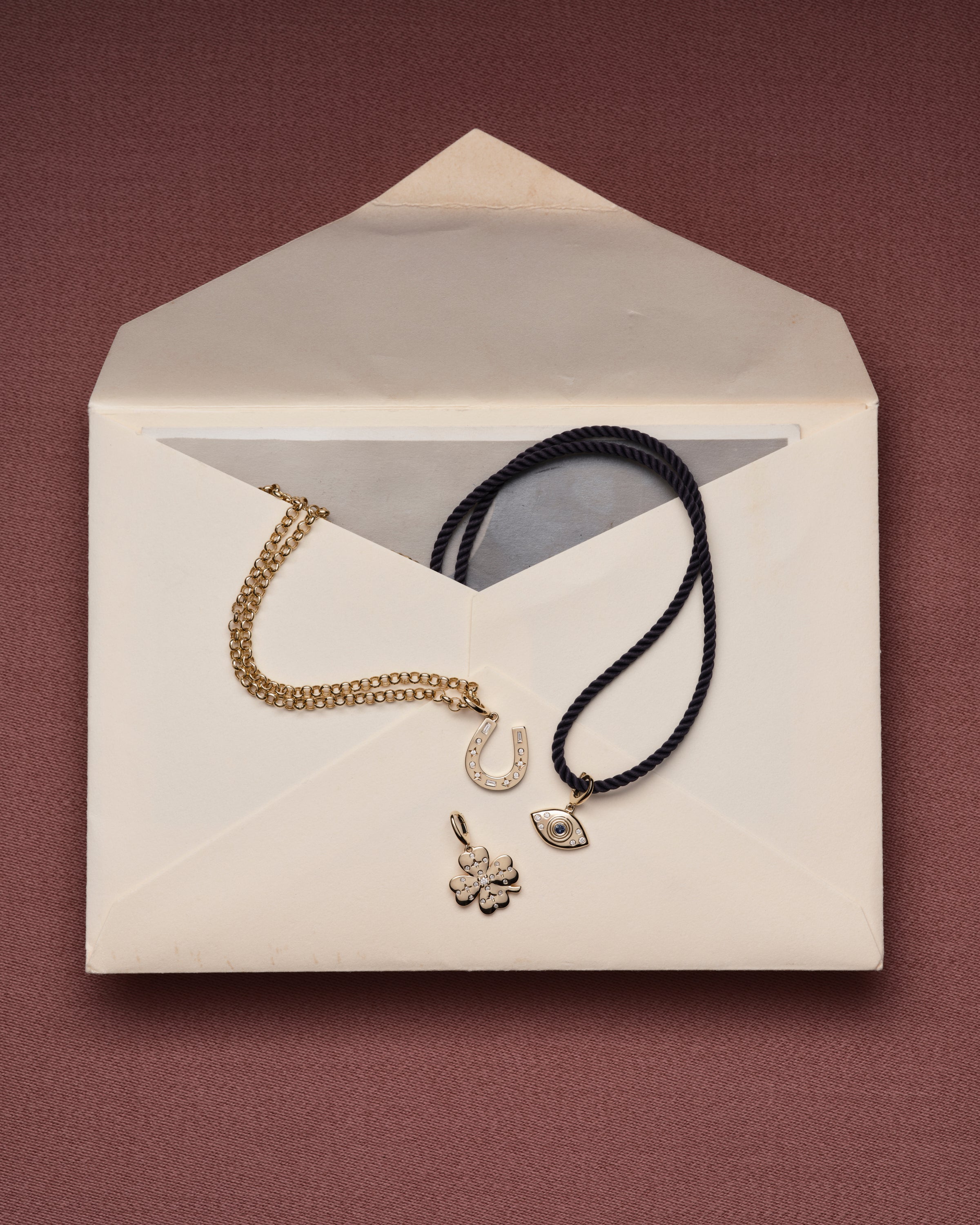 Diamond Clover Clip Charm